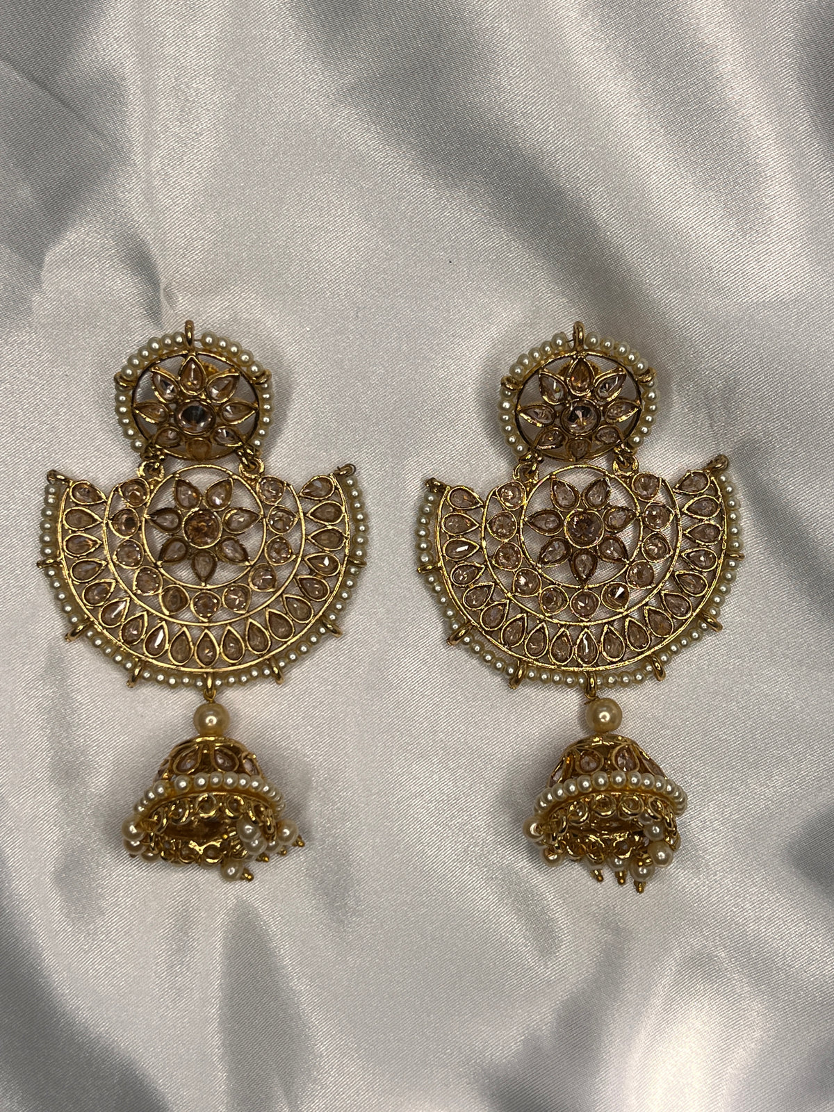 Glod kundan earrings