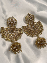 Glod kundan earrings