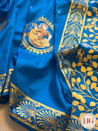 PATTACHITRA MULBERRY SILK BLUE SA-PAT-MUL-BL432