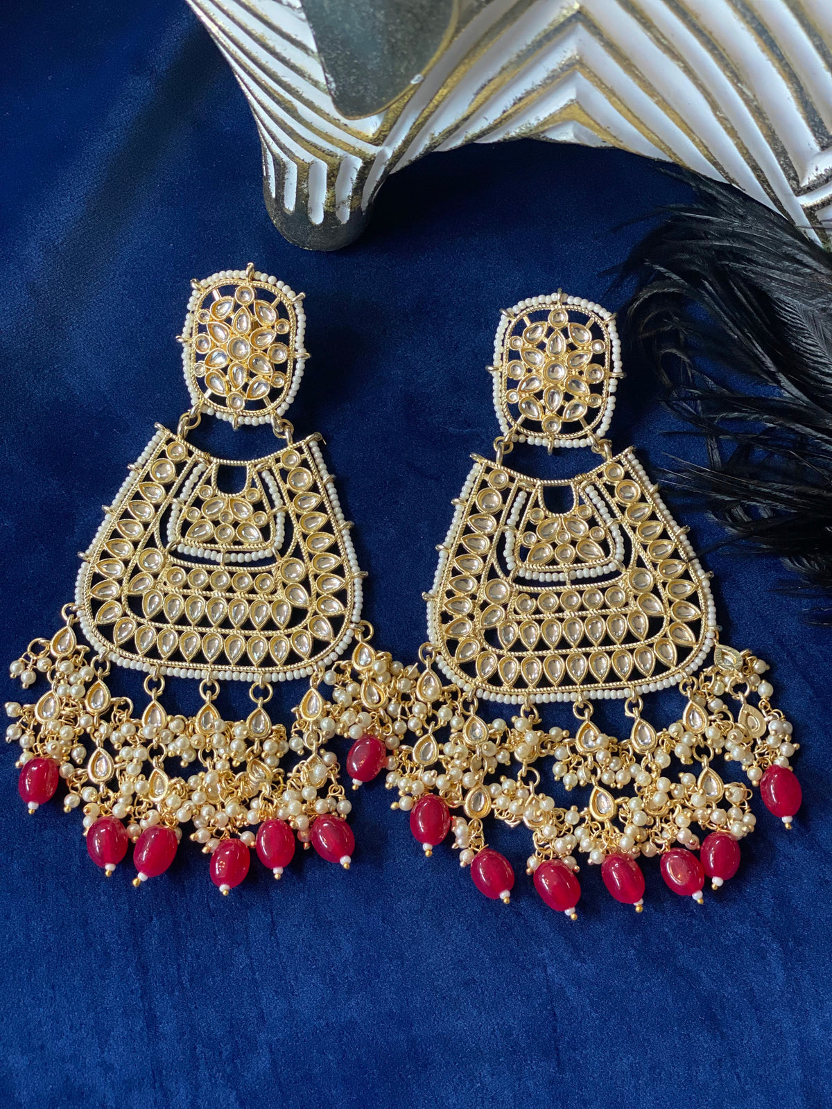 Gold earrings