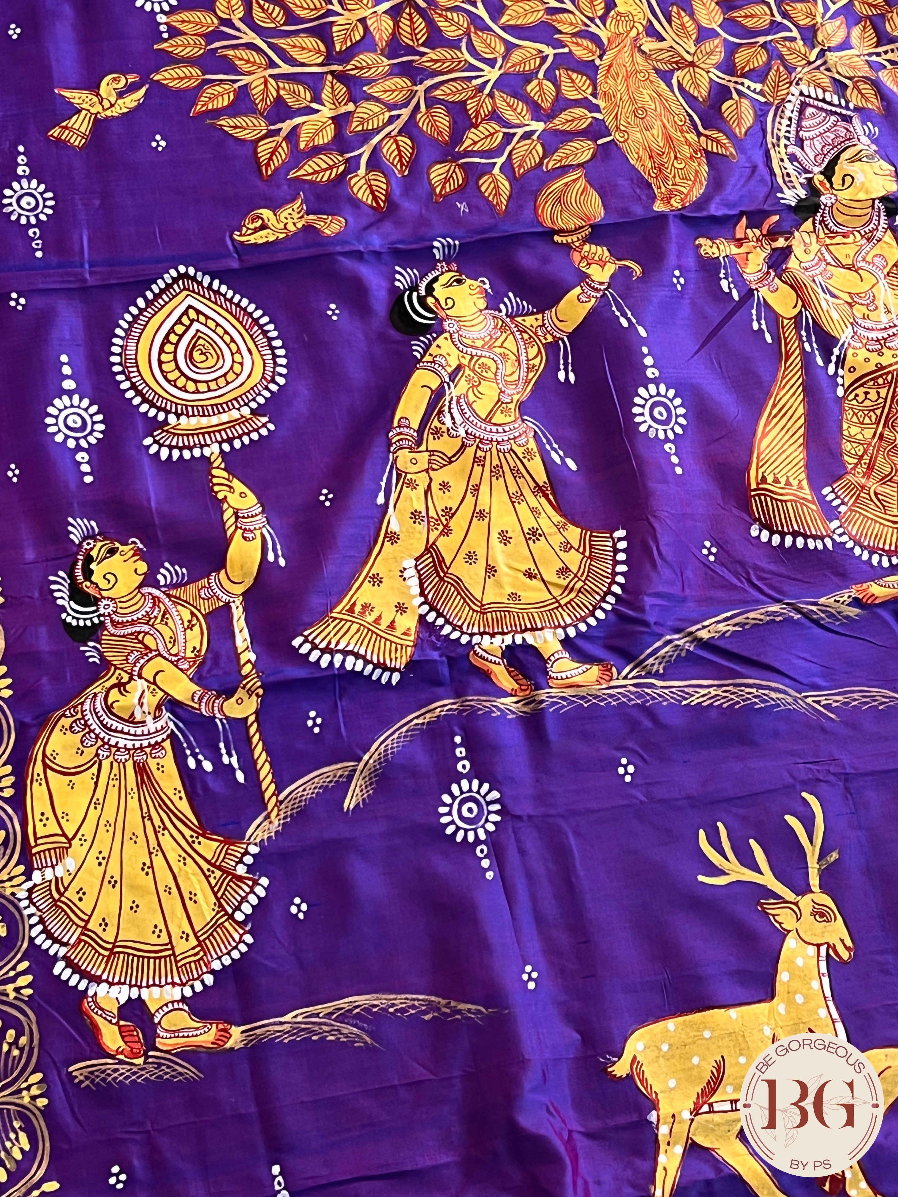 PATTACHITRA MULBERRY SILK PURPLE SA-PAT-MUL-PU433