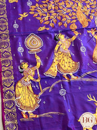 PATTACHITRA MULBERRY SILK PURPLE SA-PAT-MUL-PU433