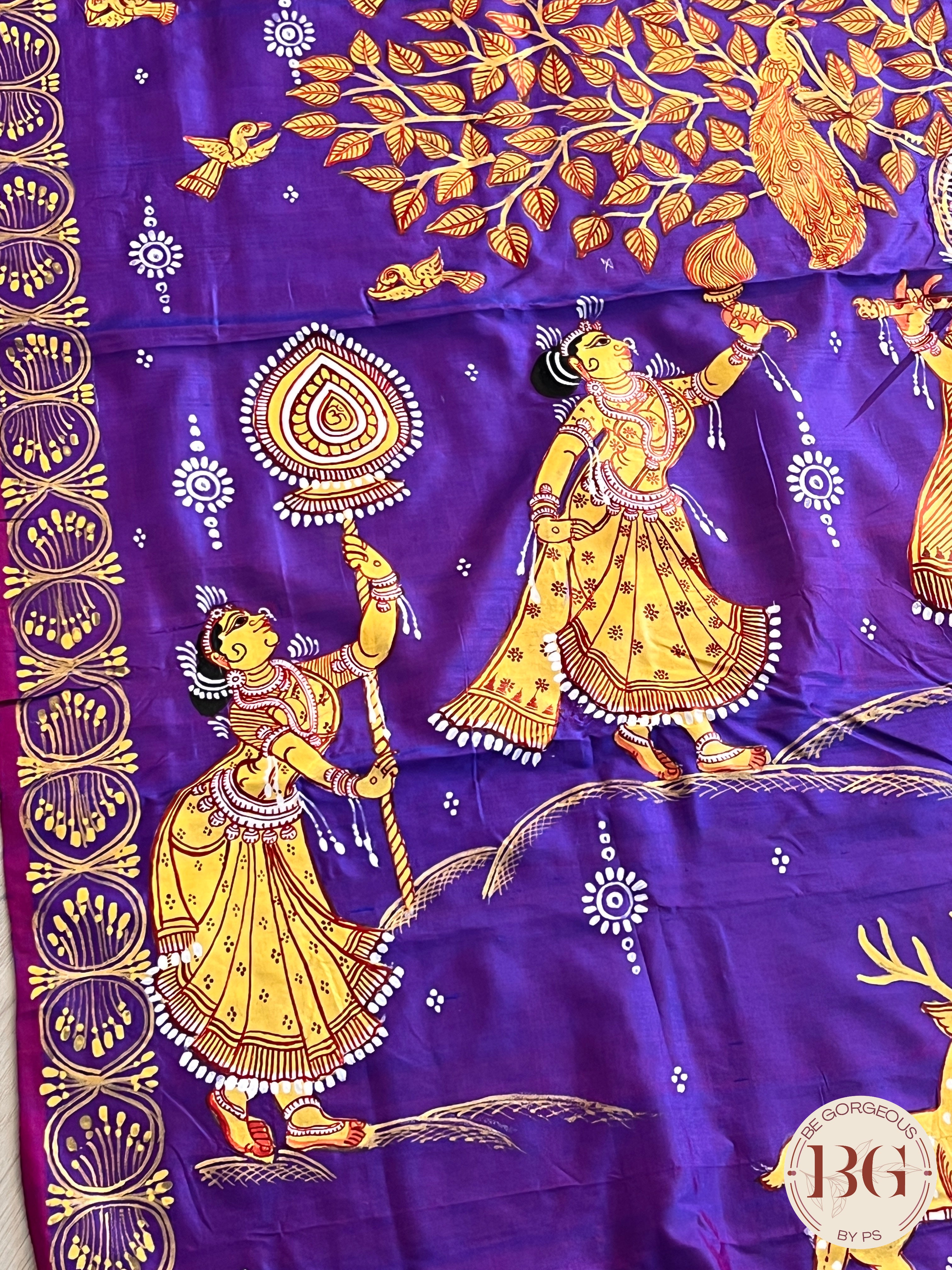 PATTACHITRA MULBERRY SILK PURPLE SA-PAT-MUL-PU433