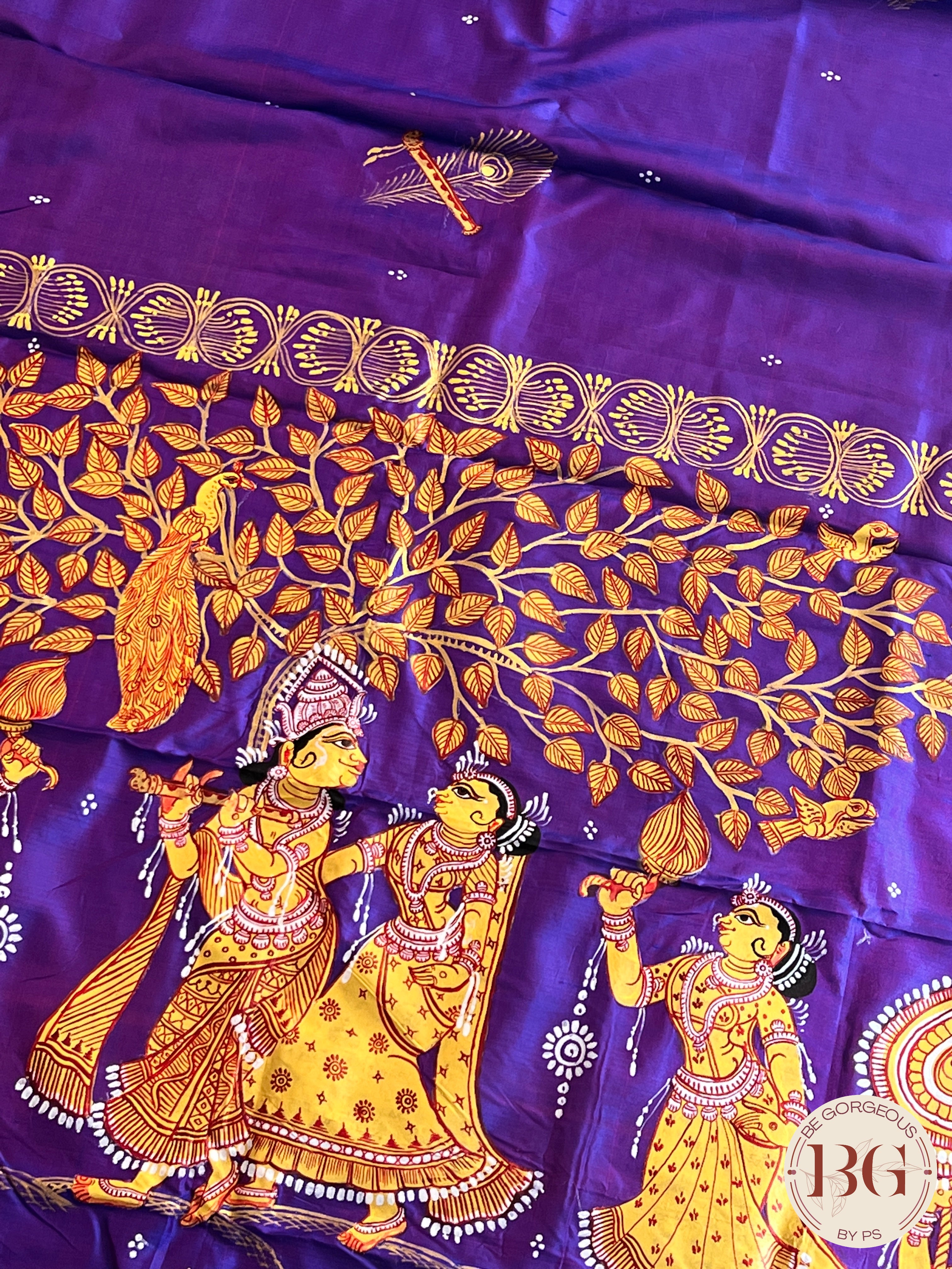 PATTACHITRA MULBERRY SILK PURPLE SA-PAT-MUL-PU433