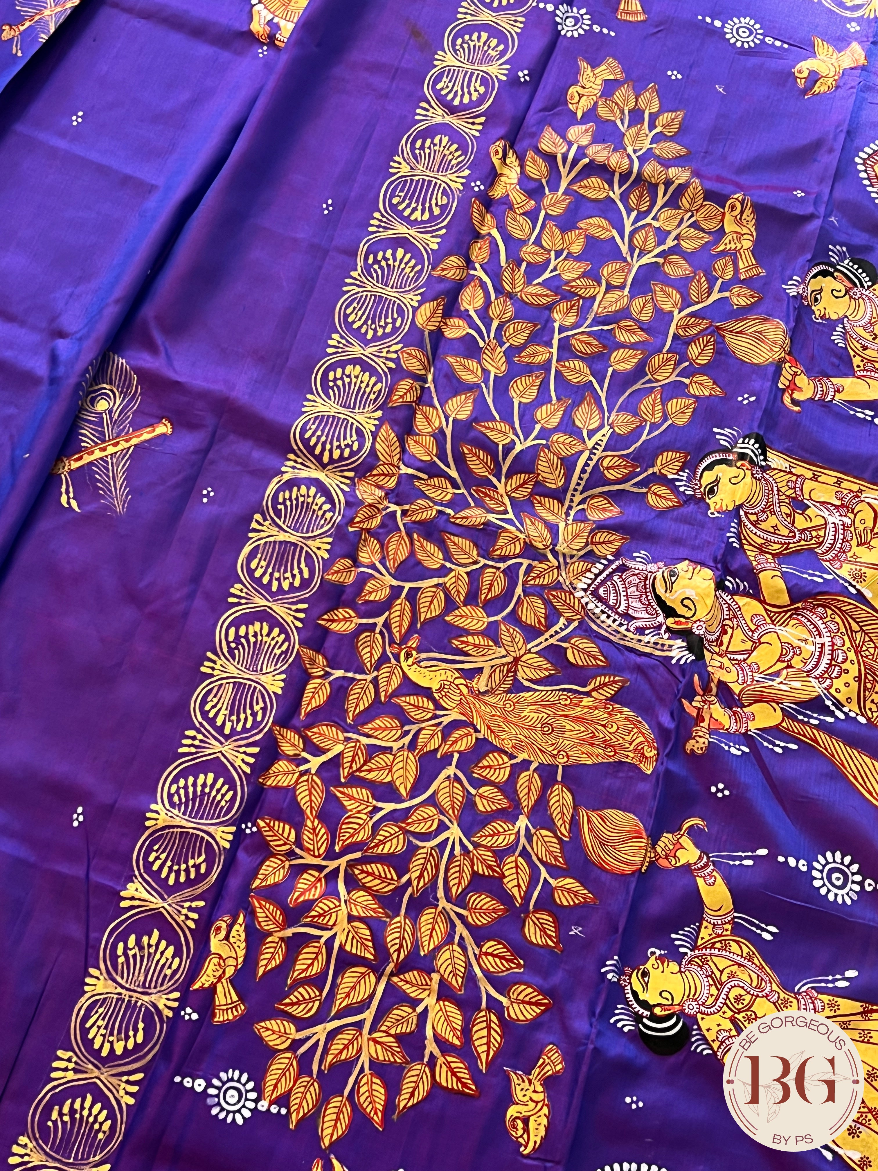 PATTACHITRA MULBERRY SILK PURPLE SA-PAT-MUL-PU433