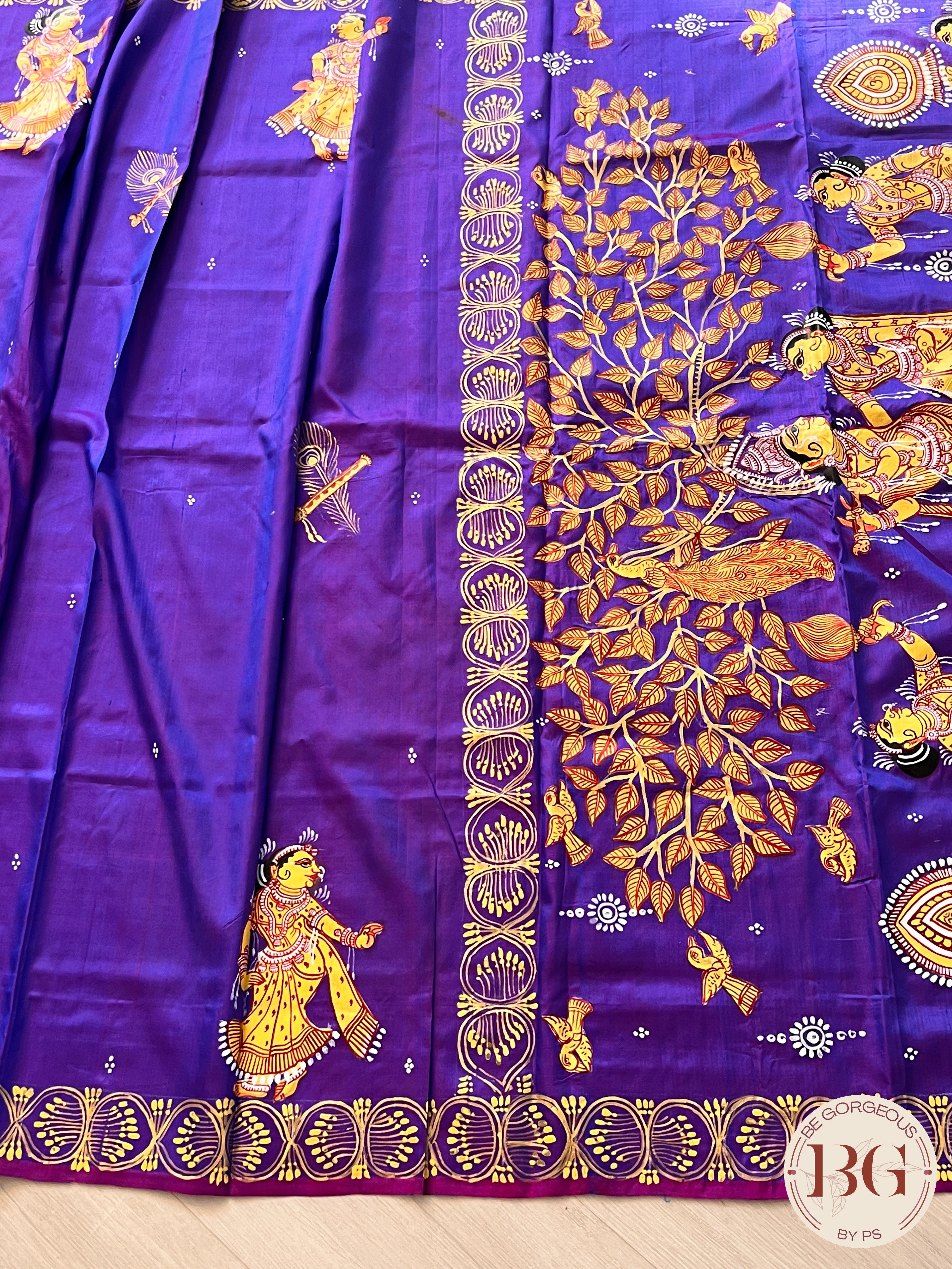 PATTACHITRA MULBERRY SILK PURPLE SA-PAT-MUL-PU433