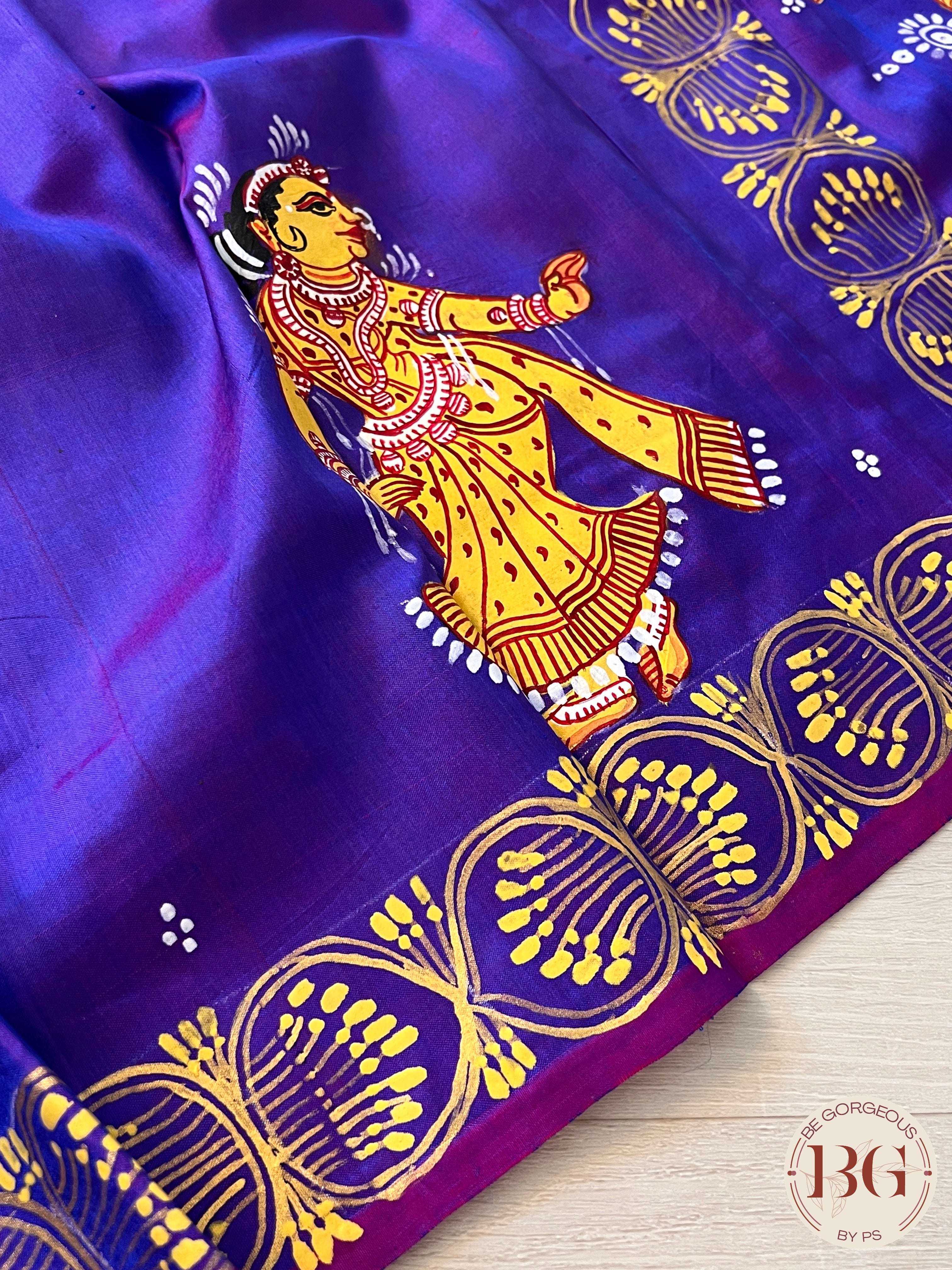 PATTACHITRA MULBERRY SILK PURPLE SA-PAT-MUL-PU433