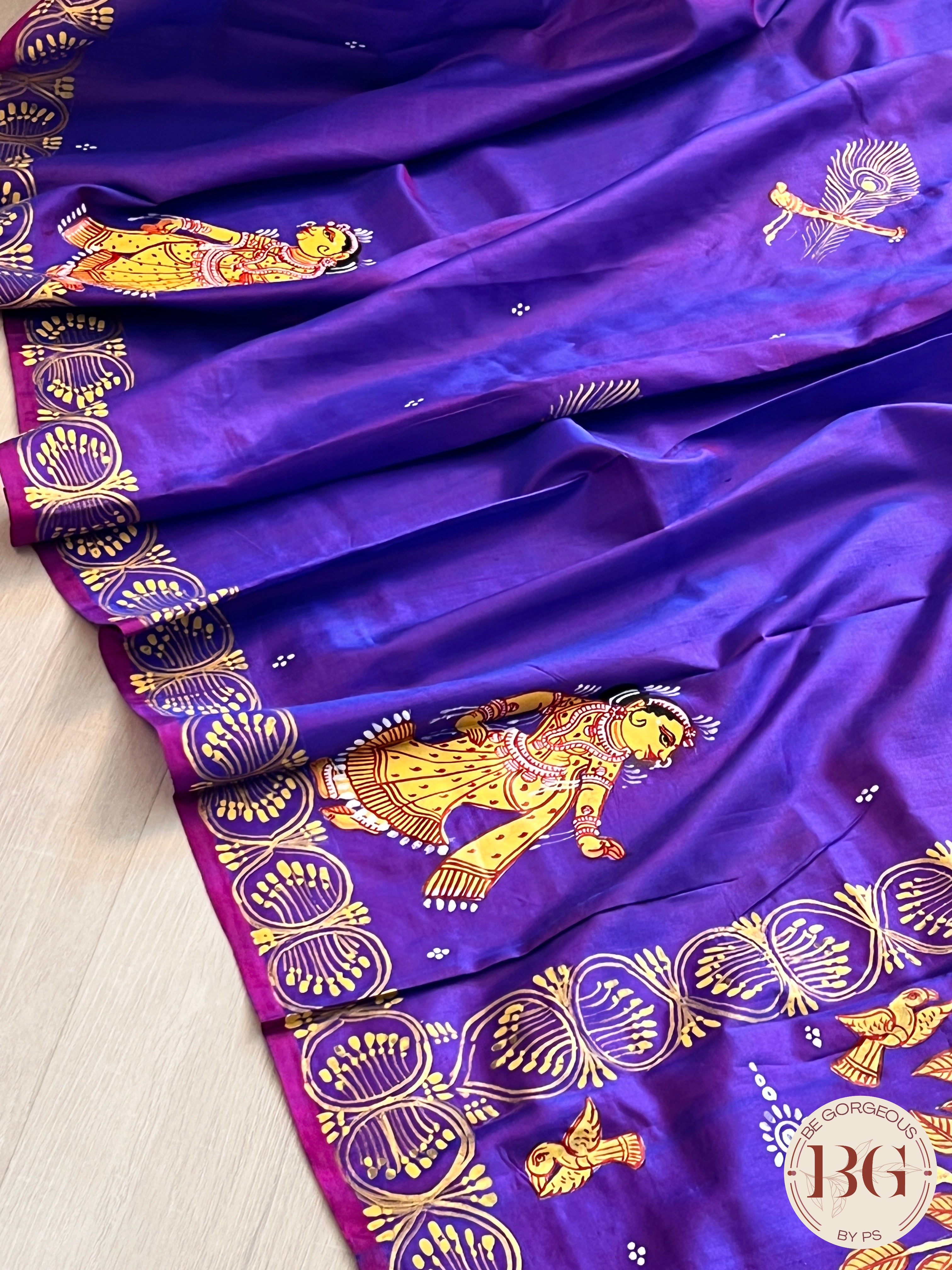 PATTACHITRA MULBERRY SILK PURPLE SA-PAT-MUL-PU433