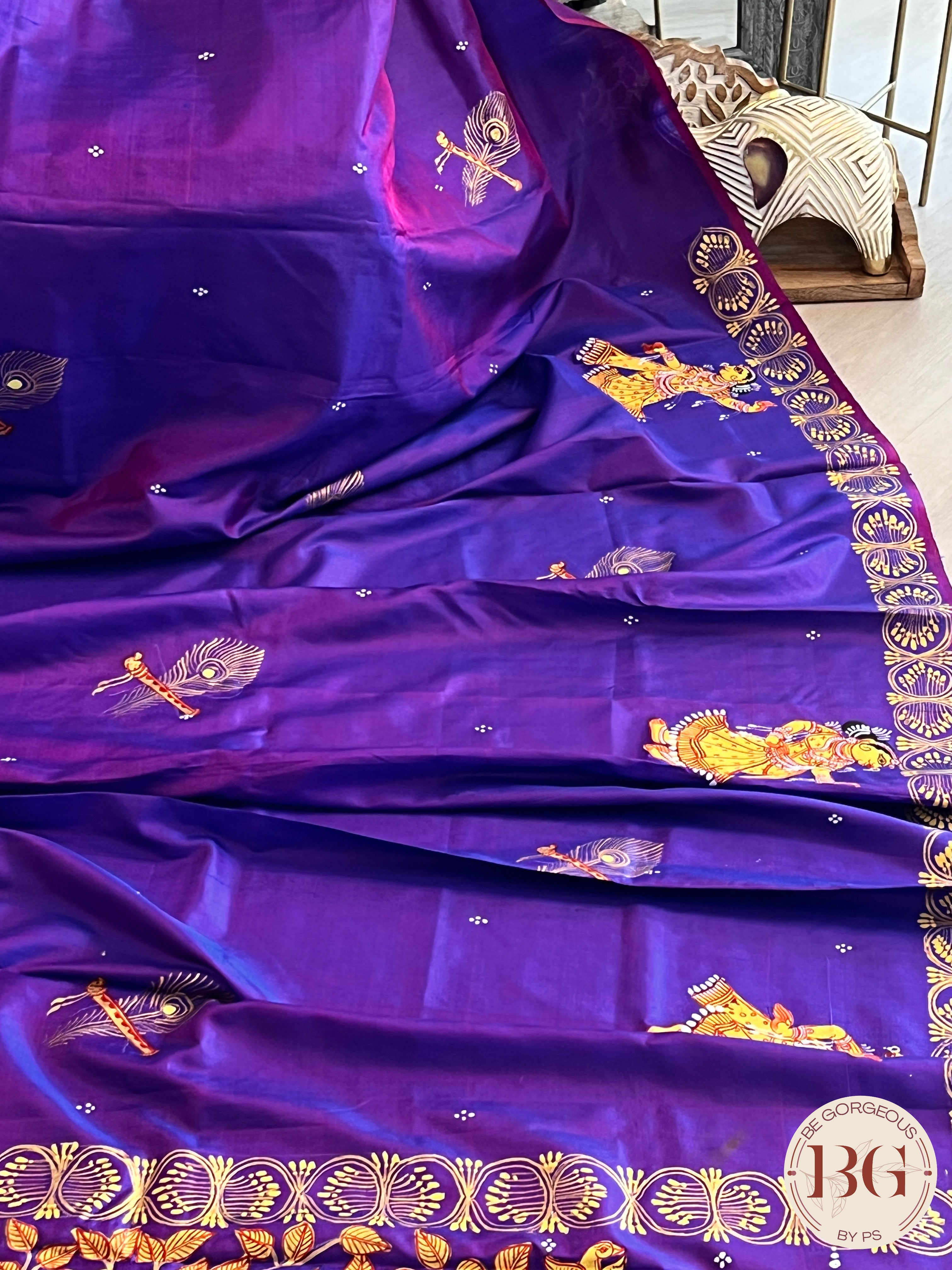 PATTACHITRA MULBERRY SILK PURPLE SA-PAT-MUL-PU433