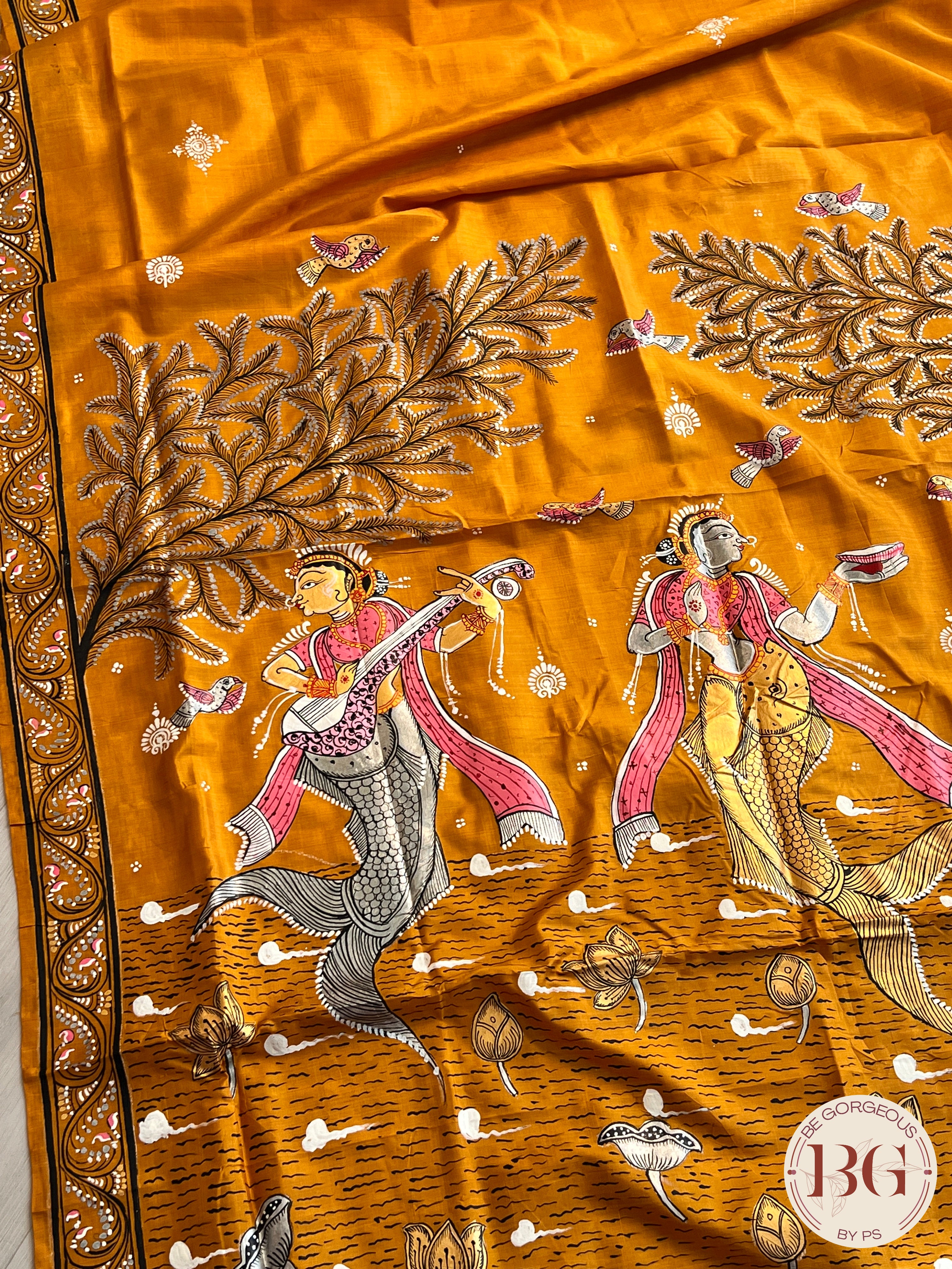 PATTACHITRA MULBERRY SILK YELLOW SA-PAT-MUL-YE431