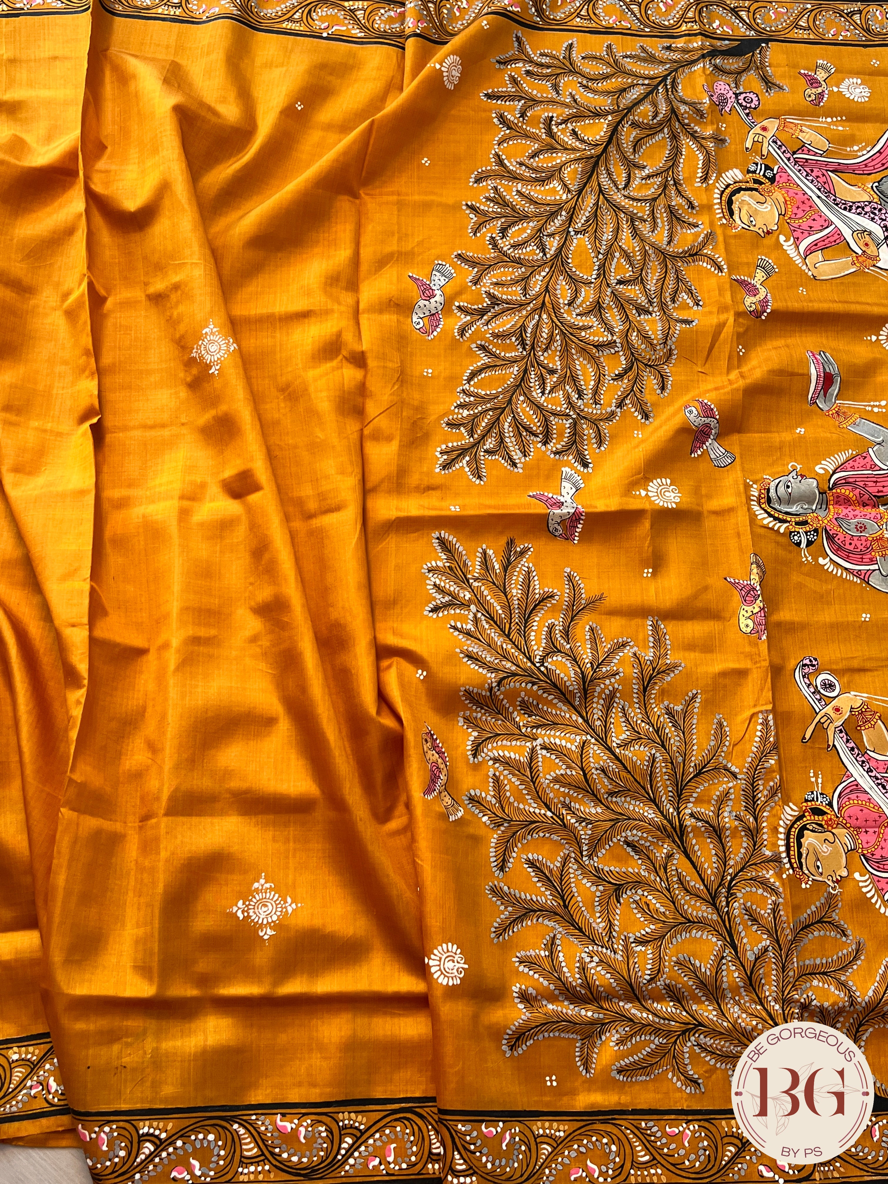 PATTACHITRA MULBERRY SILK YELLOW SA-PAT-MUL-YE431