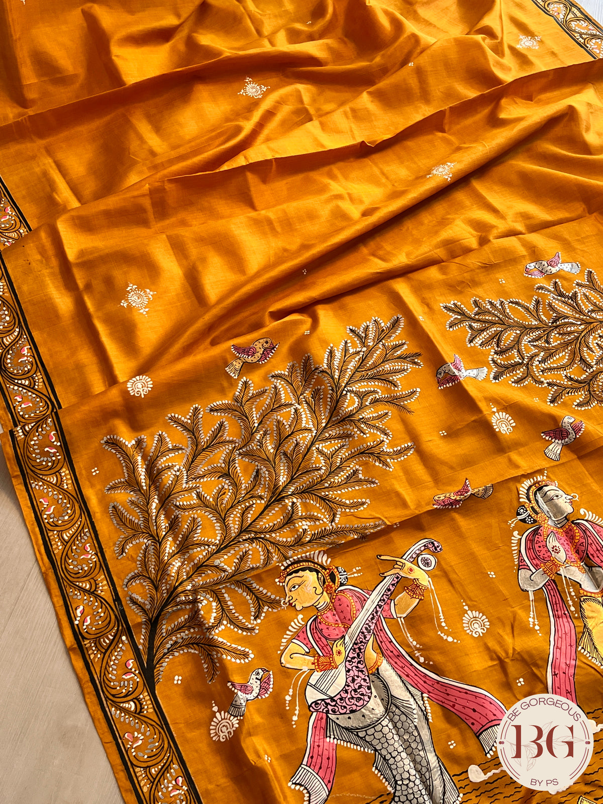 PATTACHITRA MULBERRY SILK YELLOW SA-PAT-MUL-YE431