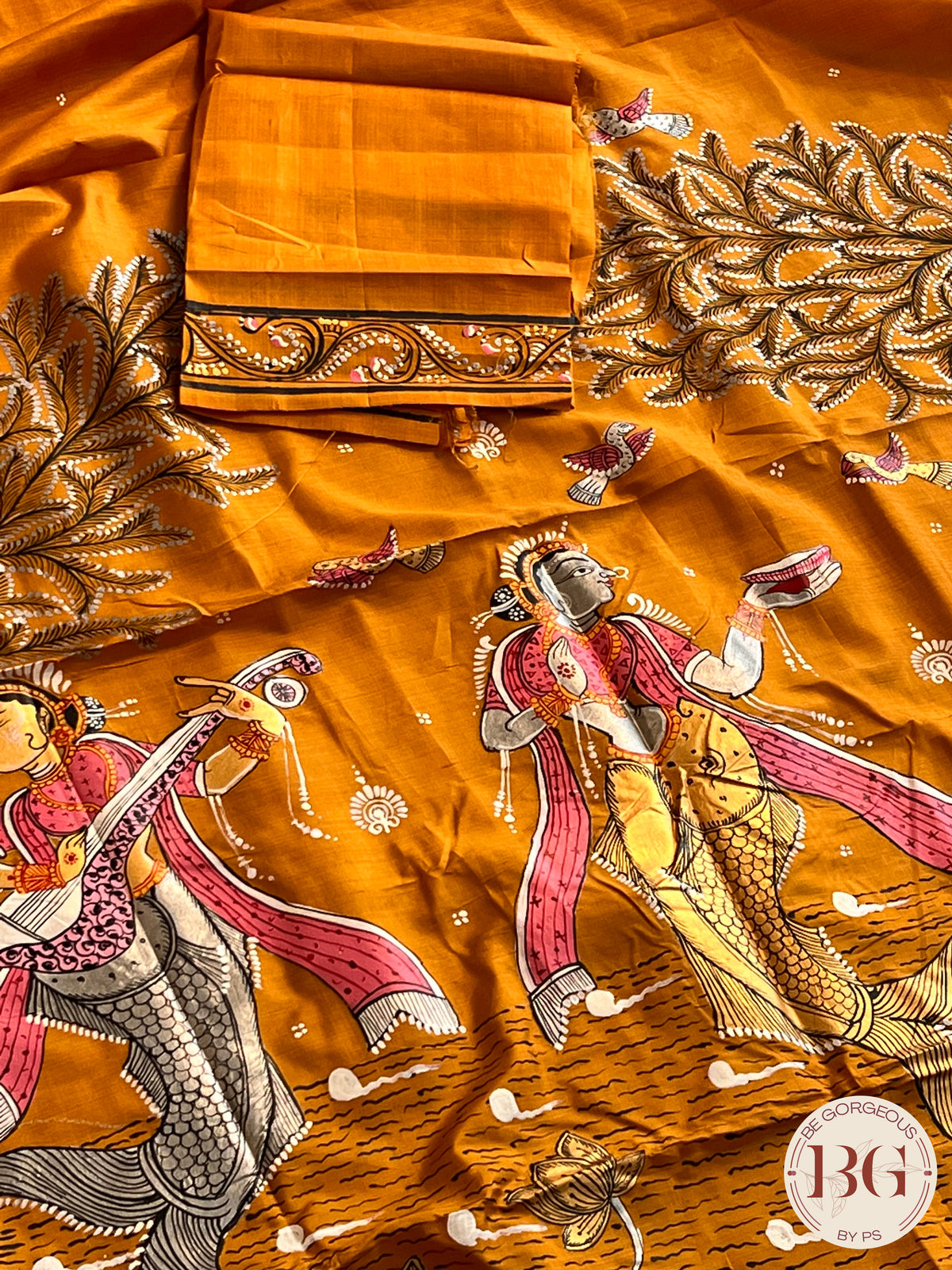 PATTACHITRA MULBERRY SILK YELLOW SA-PAT-MUL-YE431