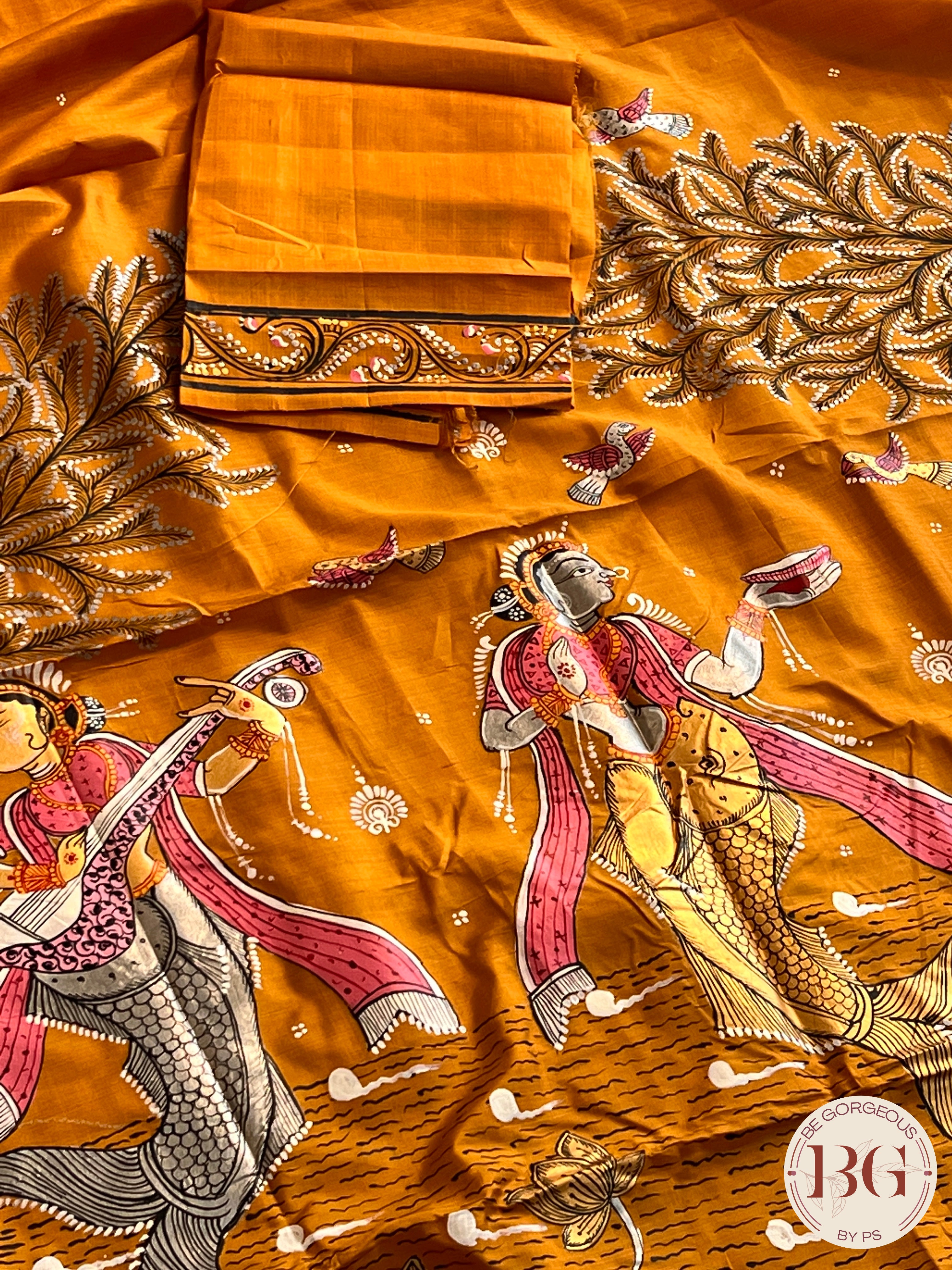 PATTACHITRA MULBERRY SILK YELLOW SA-PAT-MUL-YE431