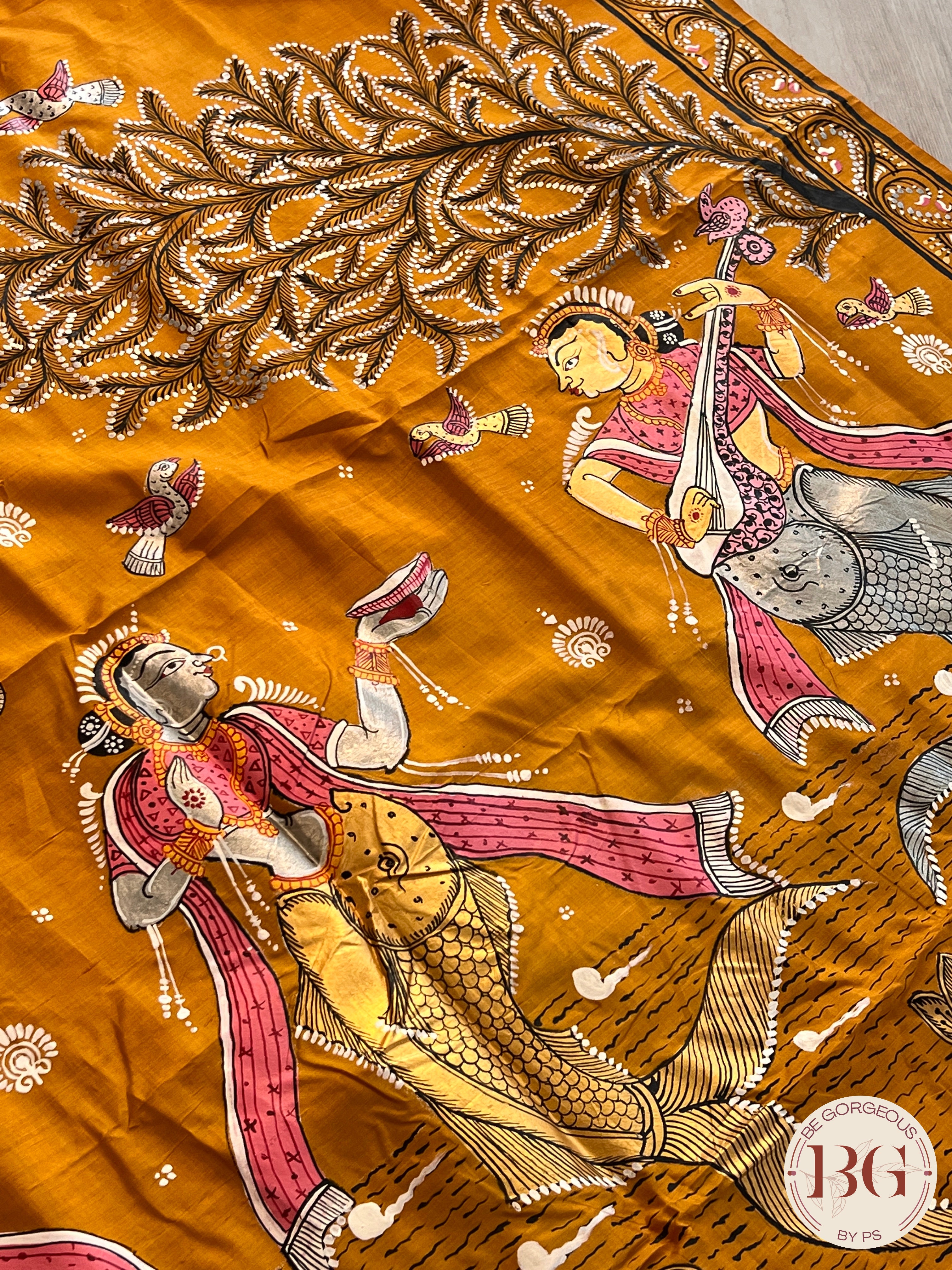 PATTACHITRA MULBERRY SILK YELLOW SA-PAT-MUL-YE431