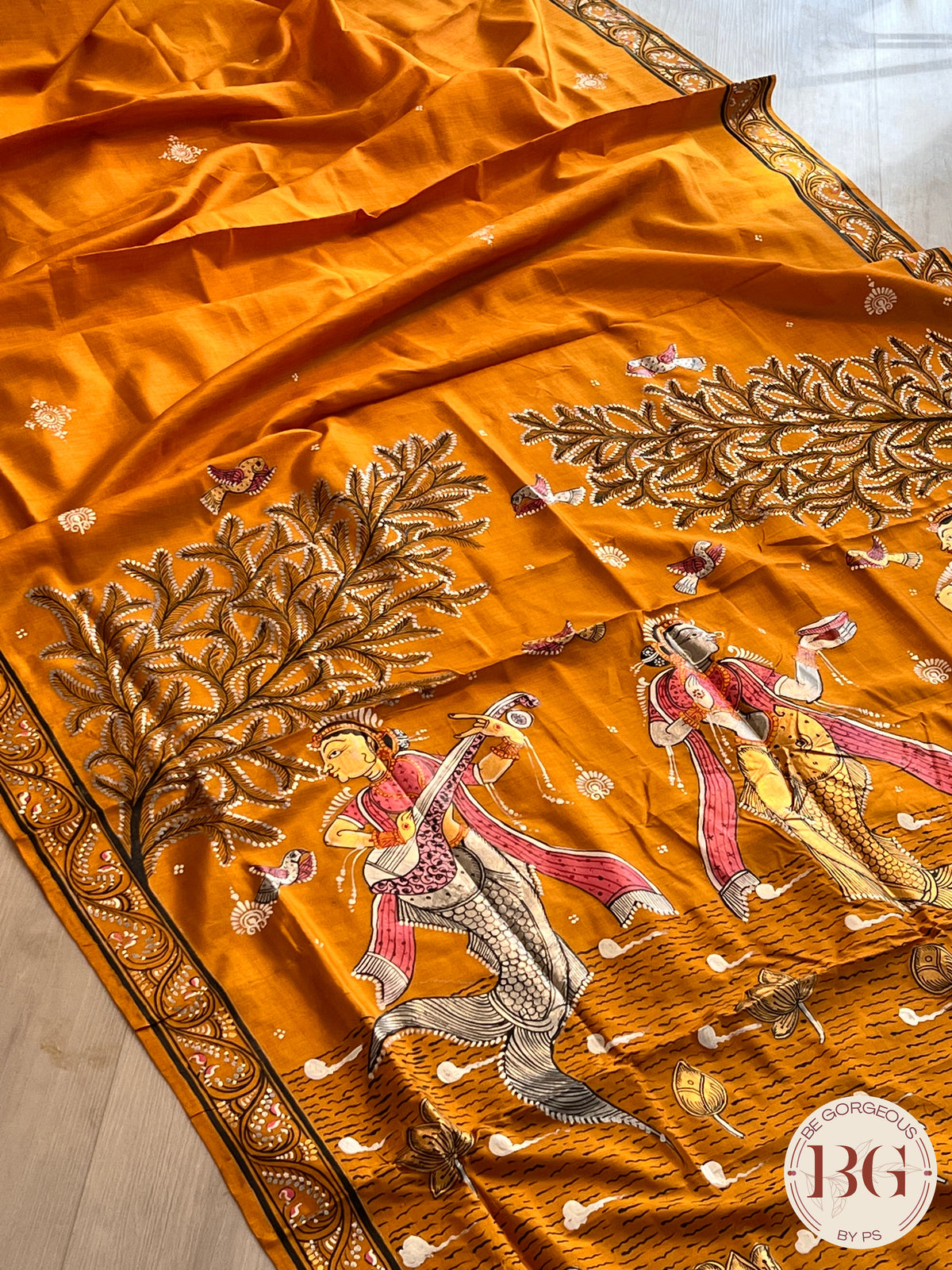 PATTACHITRA MULBERRY SILK YELLOW SA-PAT-MUL-YE431