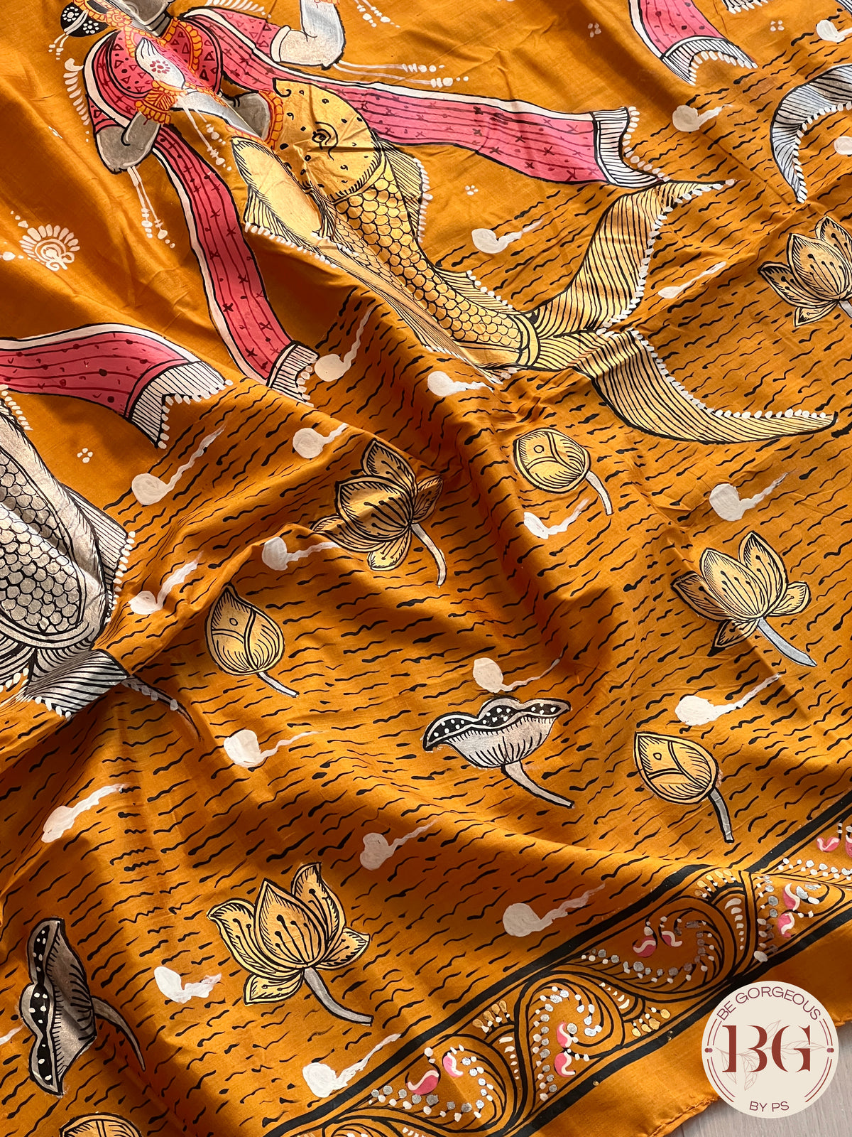 PATTACHITRA MULBERRY SILK YELLOW SA-PAT-MUL-YE431