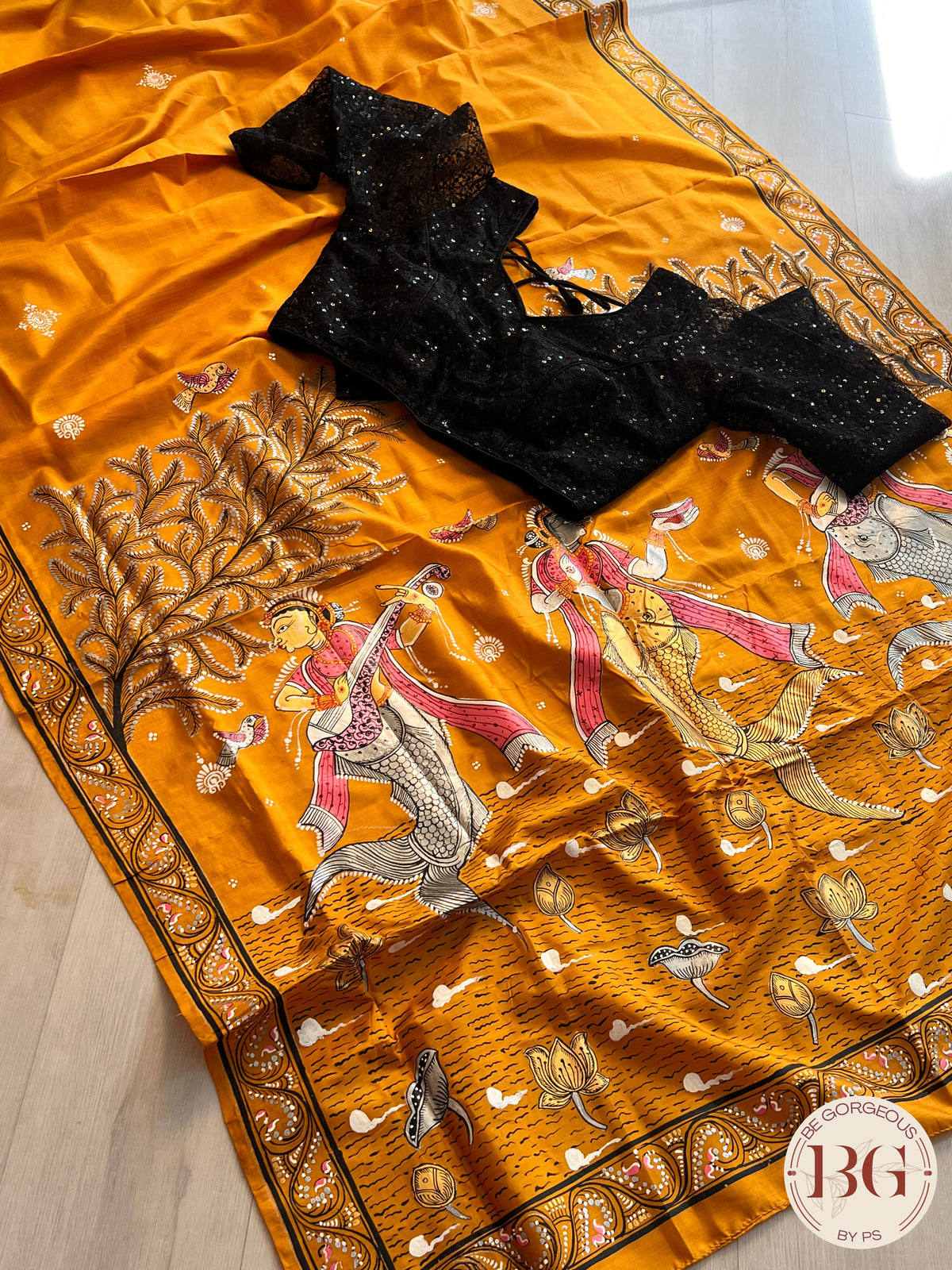 PATTACHITRA MULBERRY SILK YELLOW SA-PAT-MUL-YE431