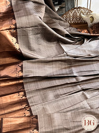 KANJEEVARAM PURE SILK KANJEEVARAM GREY BROWN SA-KAN-PUR-GR406