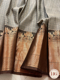 KANJEEVARAM PURE SILK KANJEEVARAM GREY BROWN SA-KAN-PUR-GR406