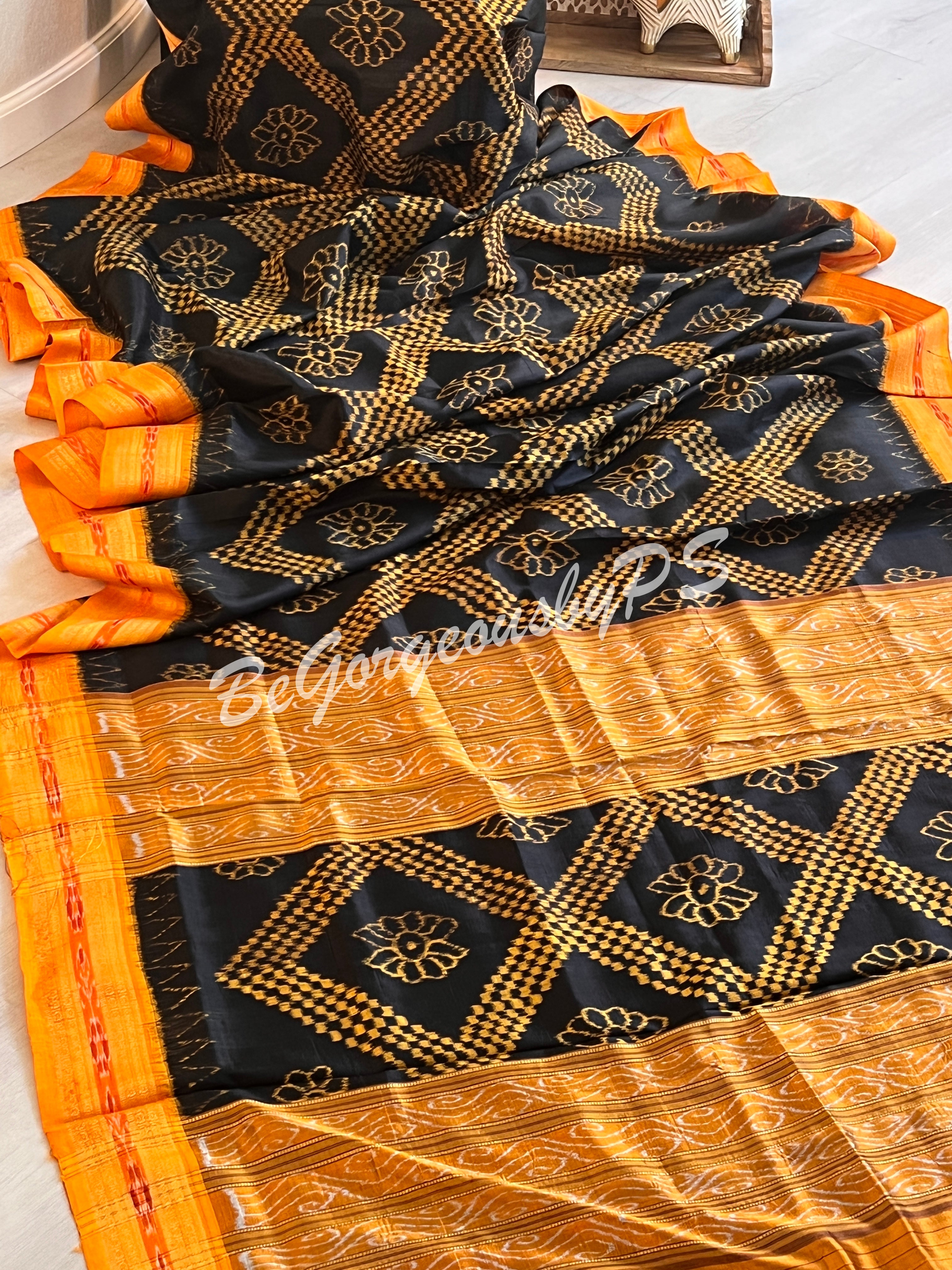 Black-Orange Badaphula Thikiri Body Bandha