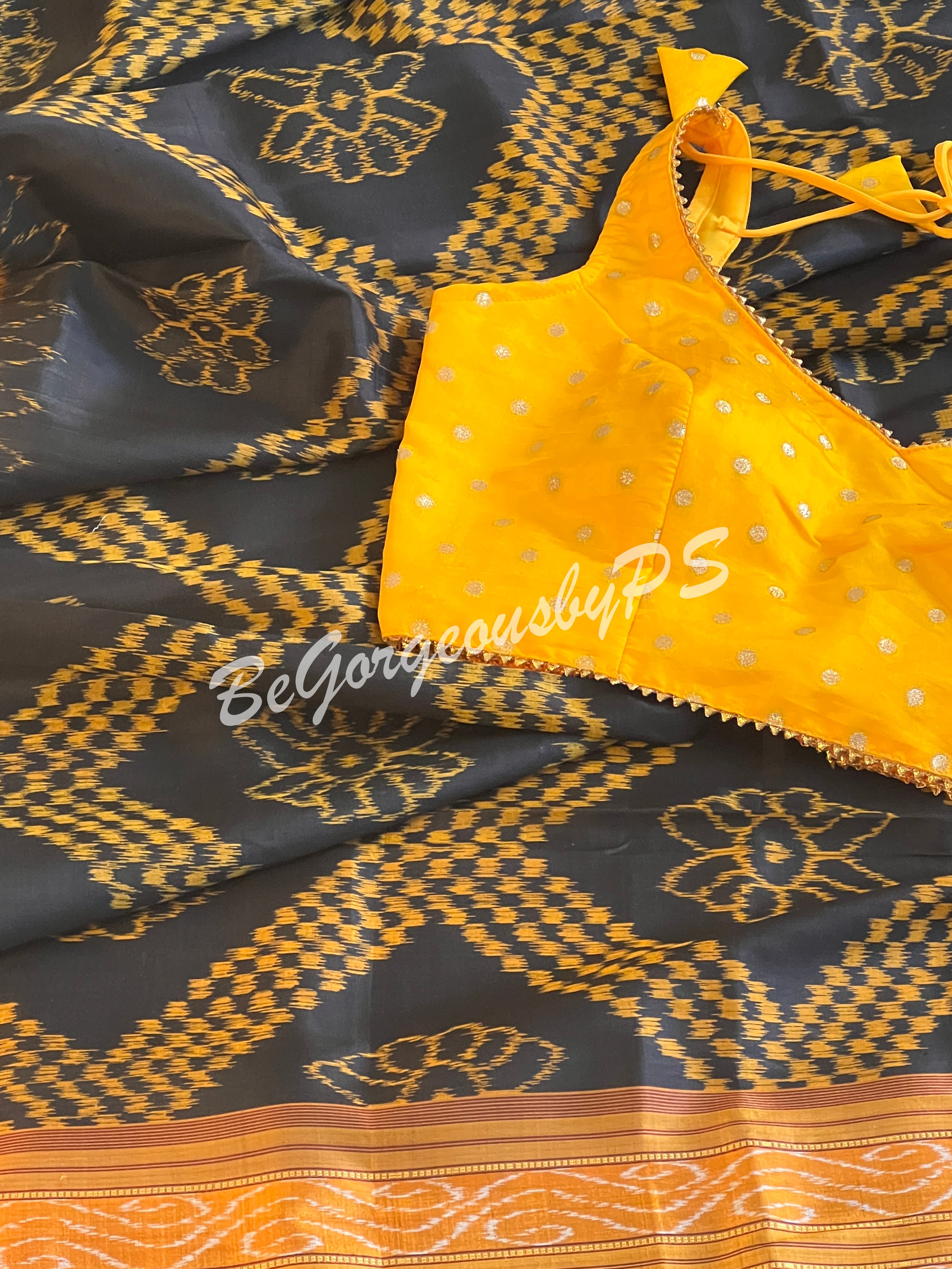 Black-Orange Badaphula Thikiri Body Bandha