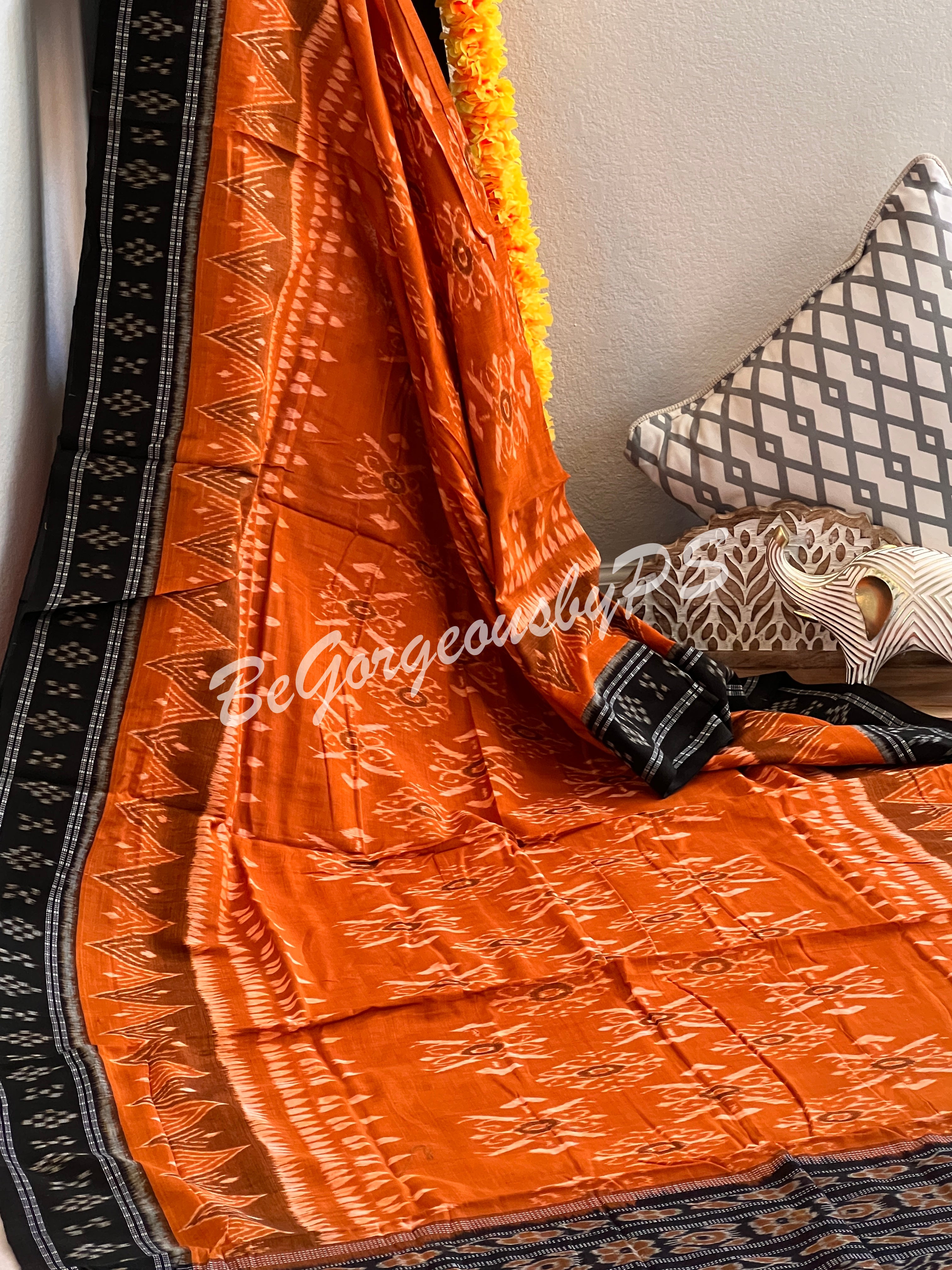 Raja Border Pasapali Cotton handloom saree