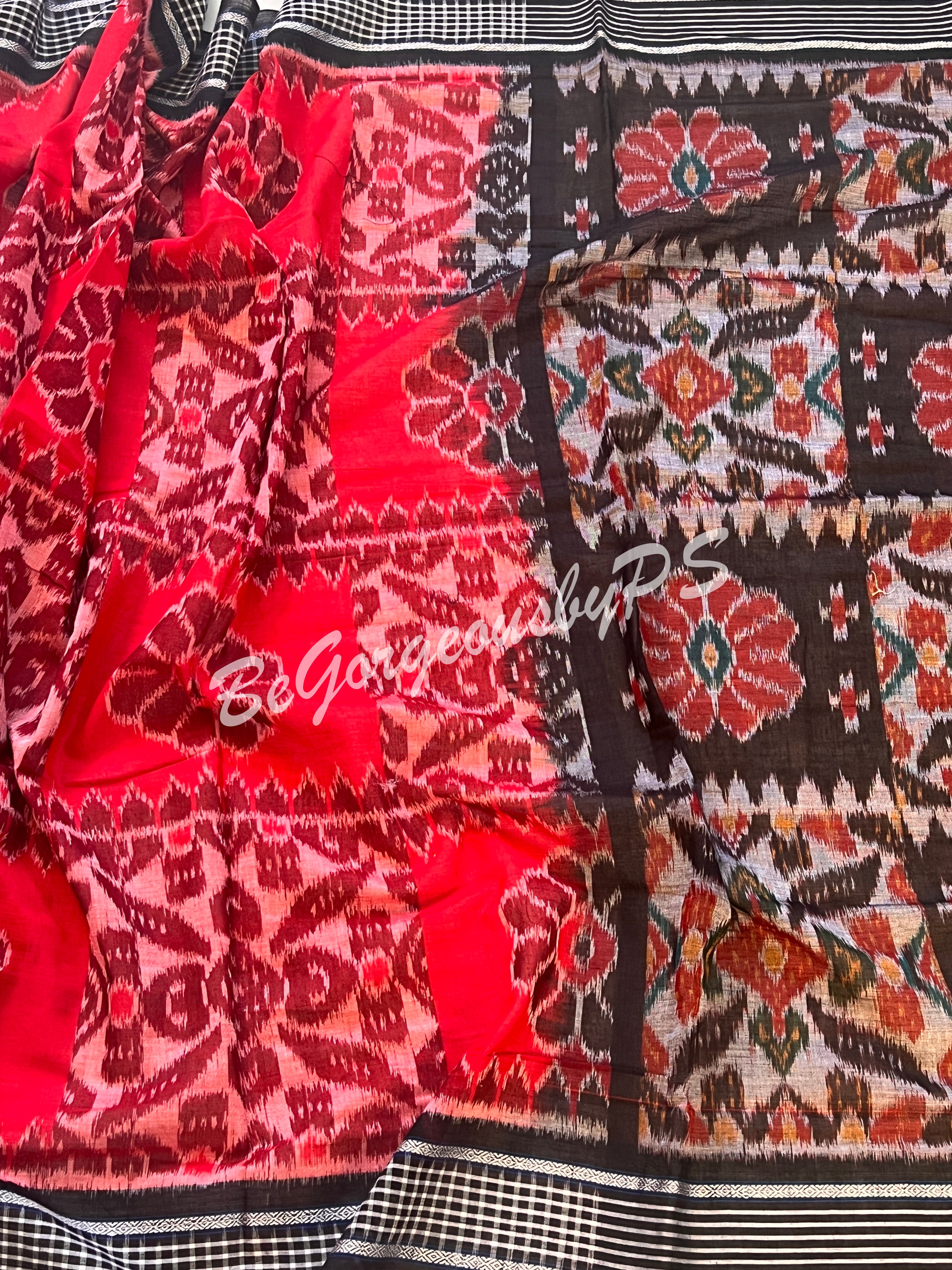 Bada Phula Computer Cotton Handloom saree