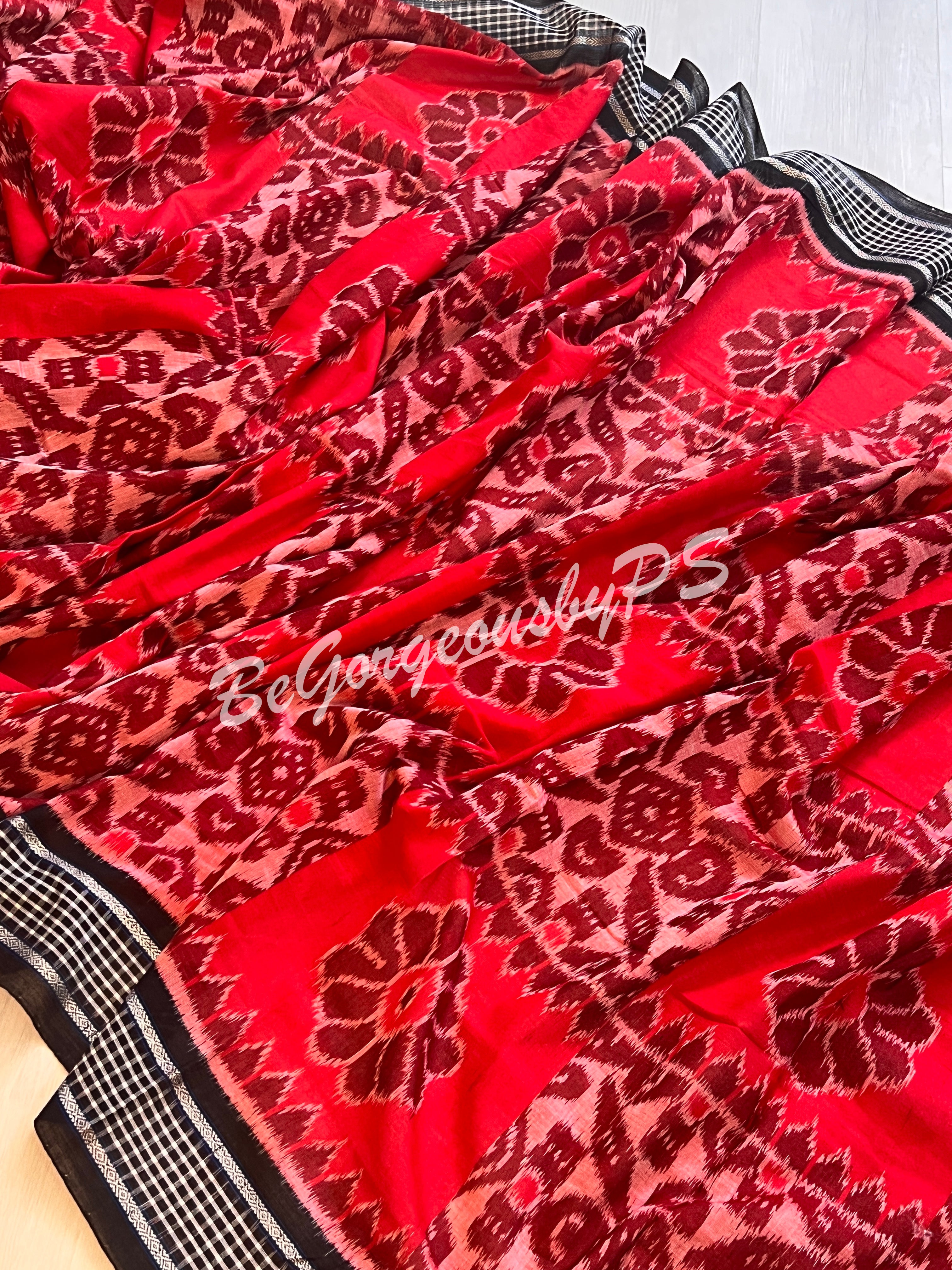 Bada Phula Computer Cotton Handloom saree