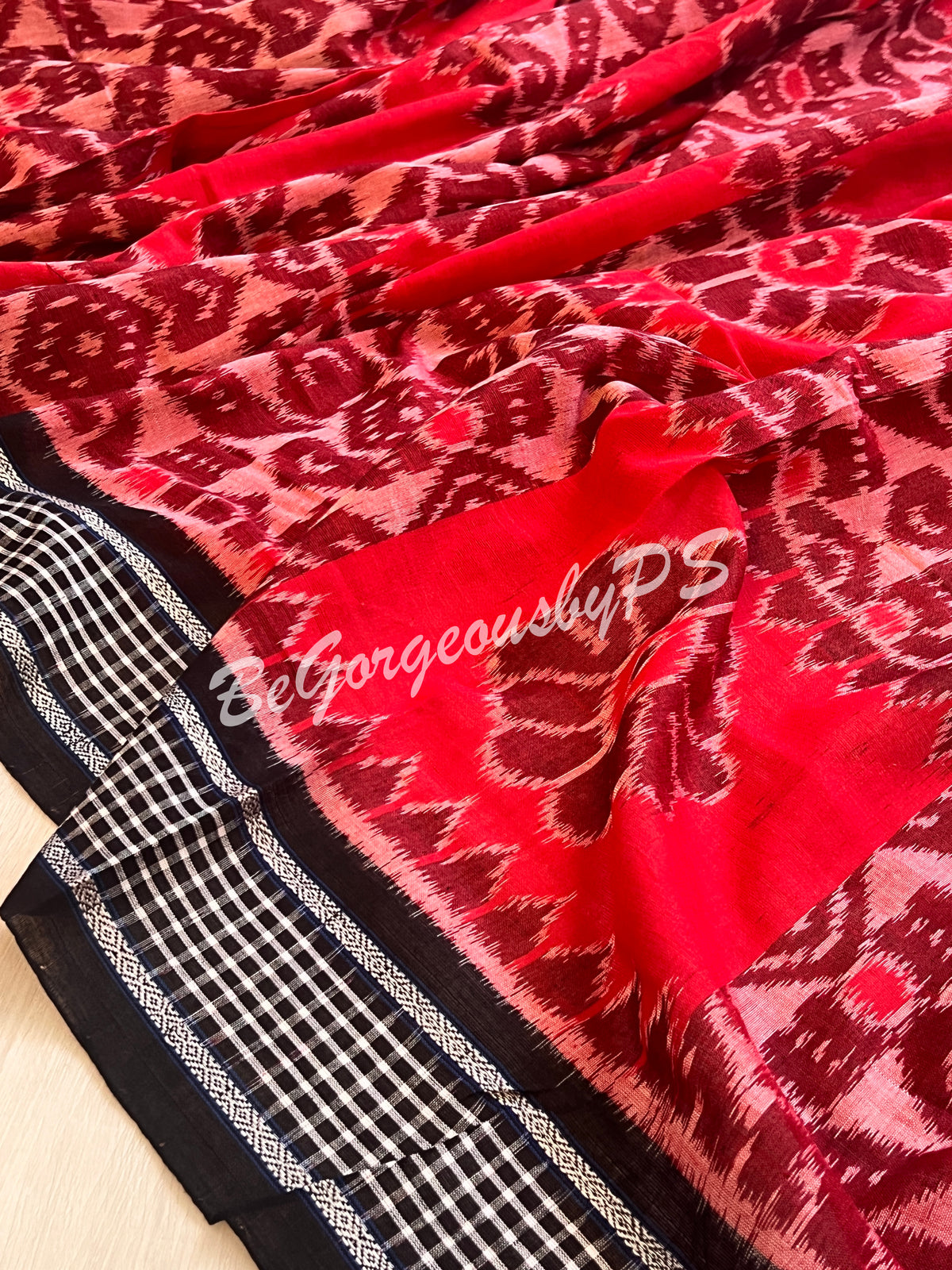 Bada Phula Computer Cotton Handloom saree