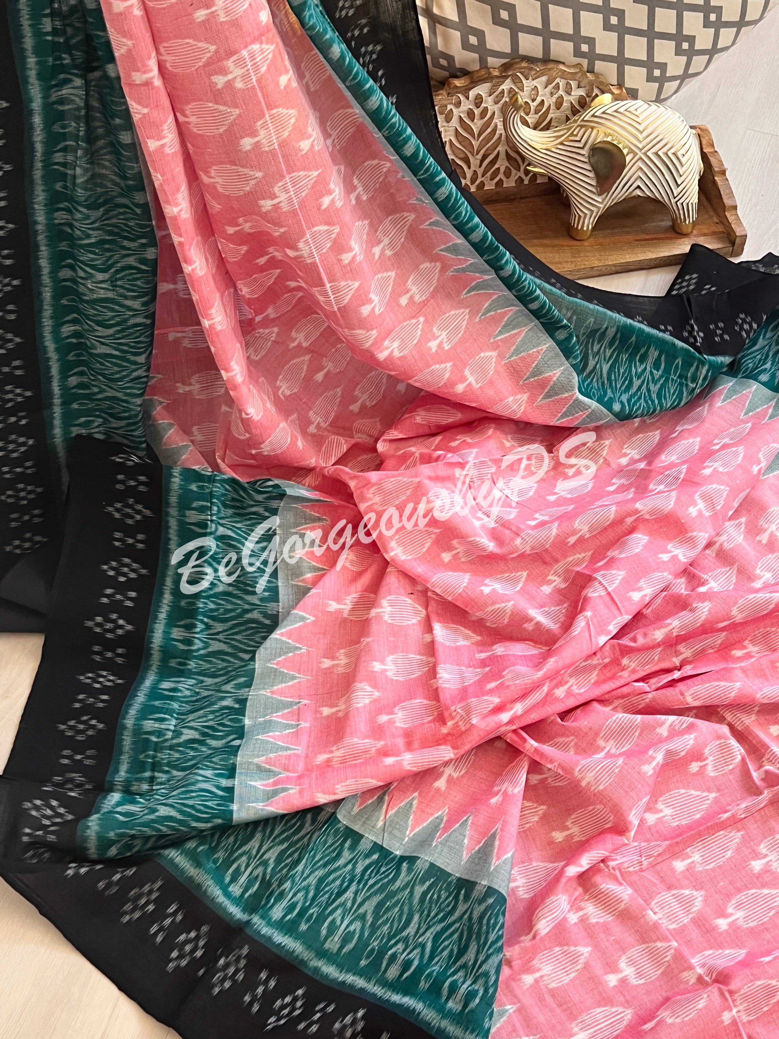 Pana Patra with Scotto Border cotton handloom saree