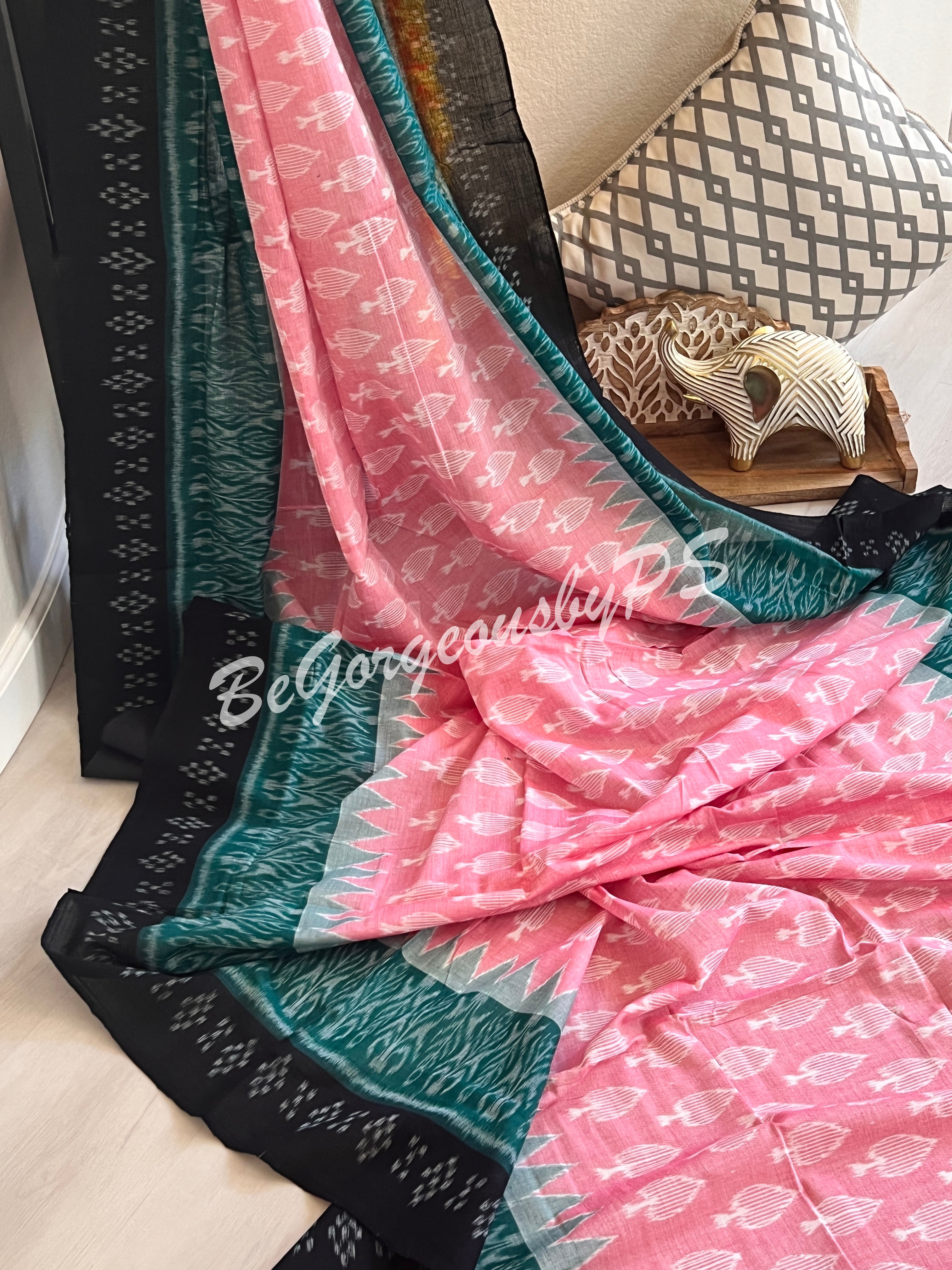 Pana Patra with Scotto Border cotton handloom saree