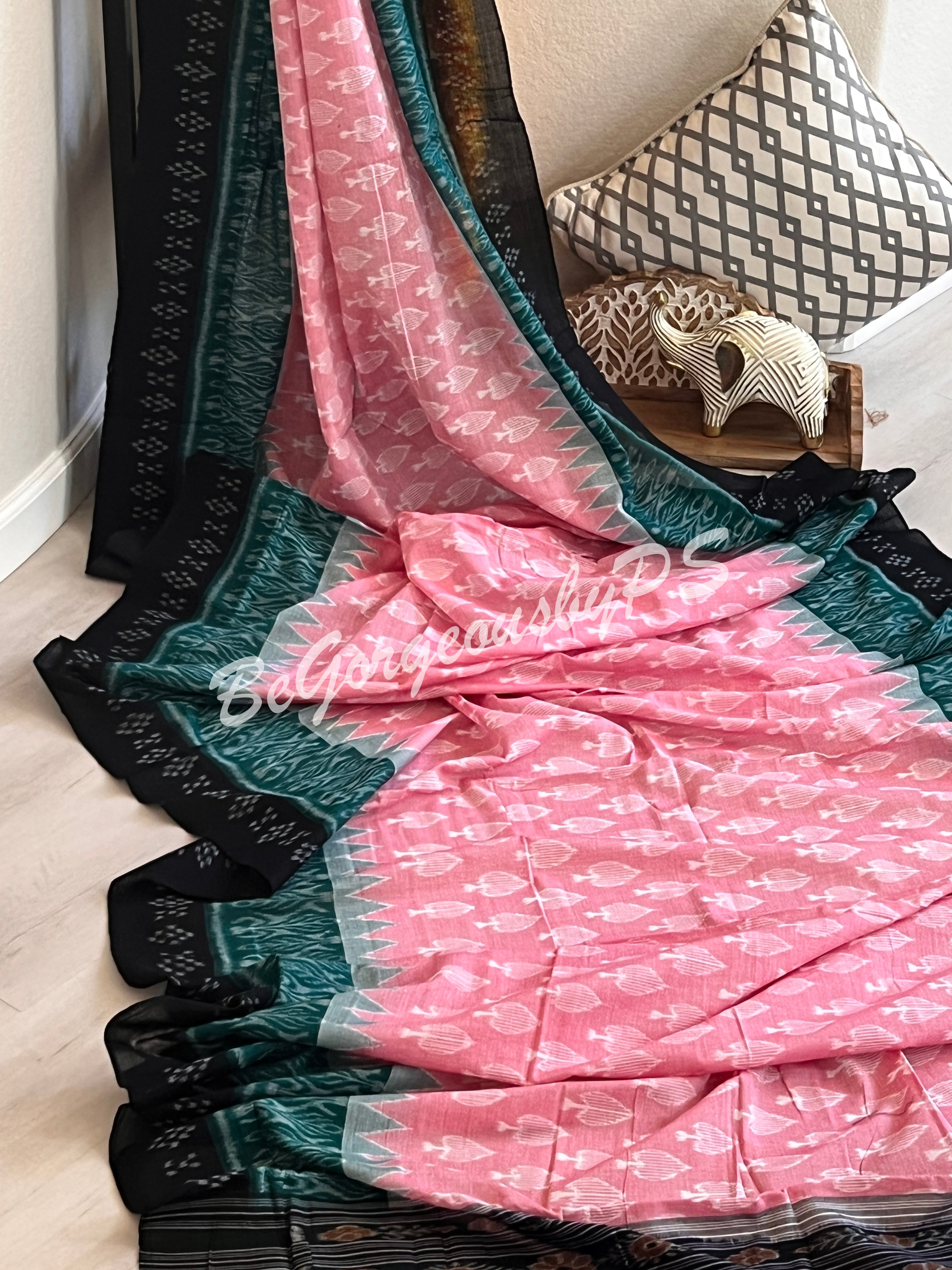 Pana Patra with Scotto Border cotton handloom saree