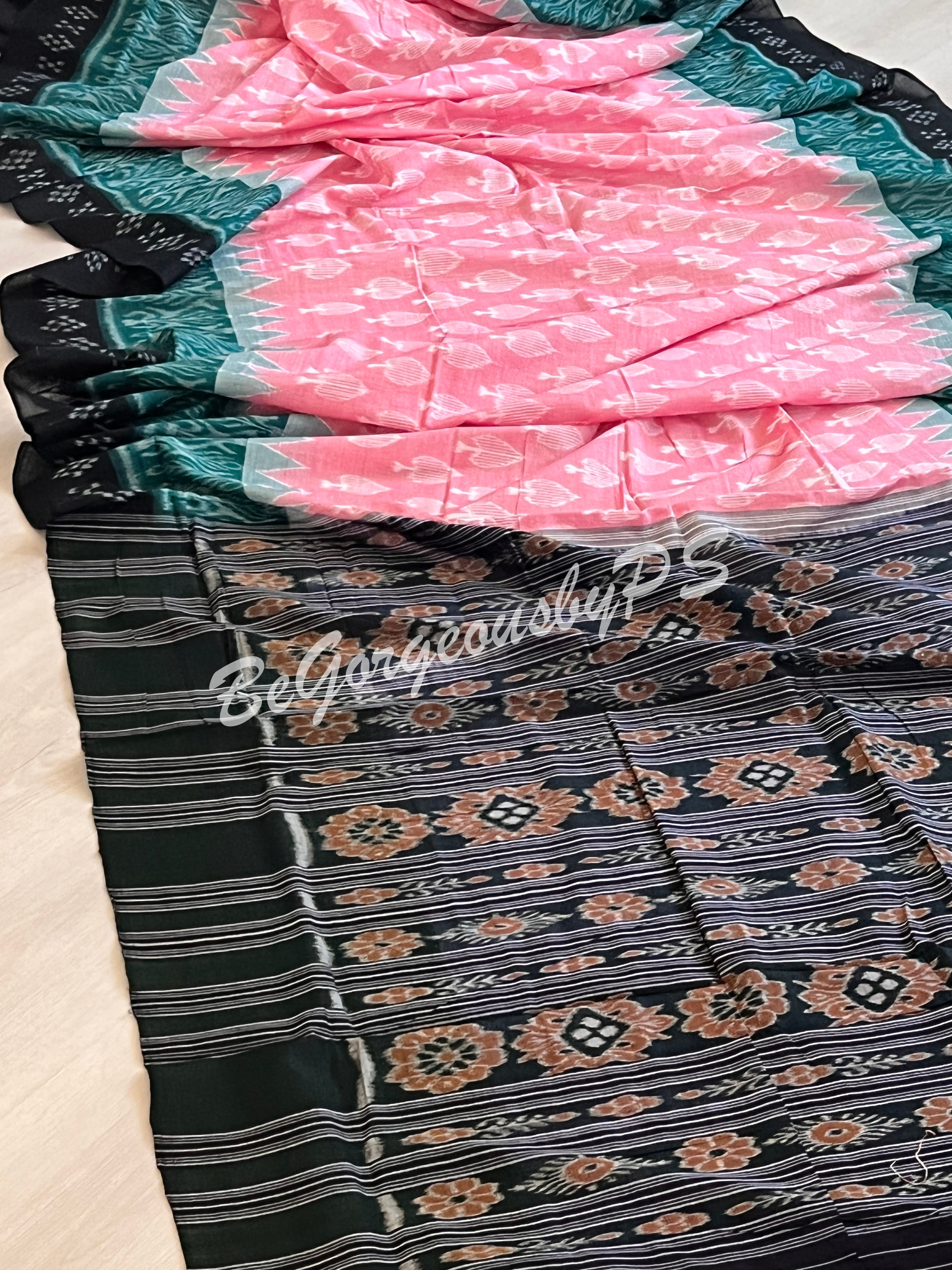 Pana Patra with Scotto Border cotton handloom saree