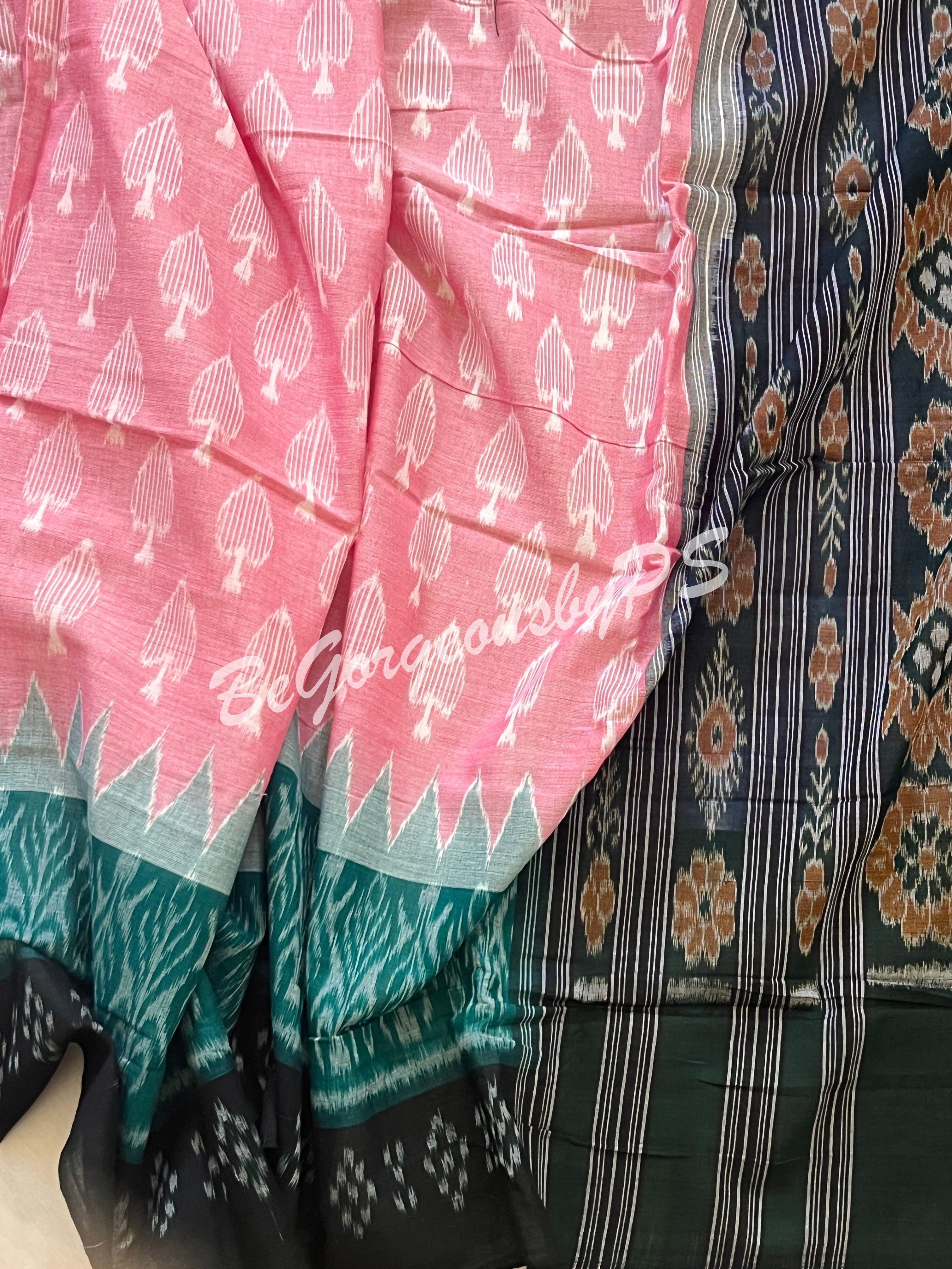 Pana Patra with Scotto Border cotton handloom saree