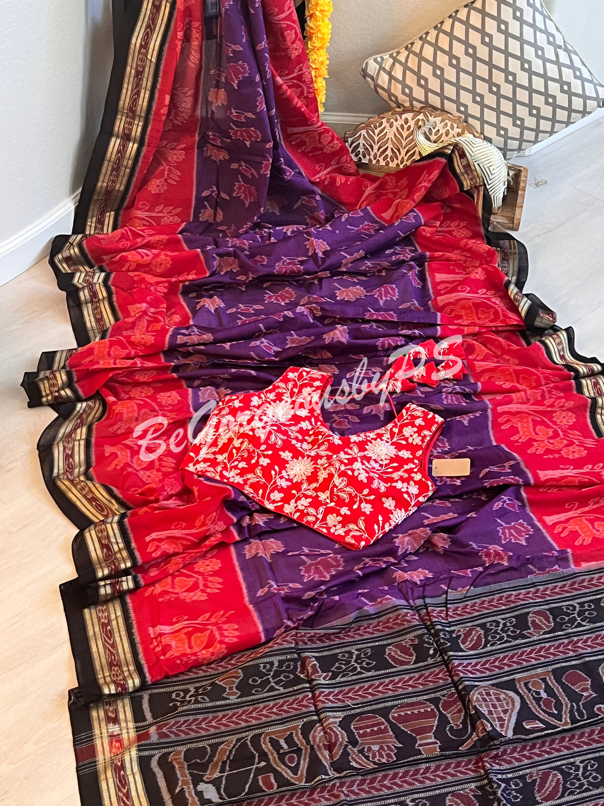 Harina Angur Patra Cotton with BP cotton handloom saree