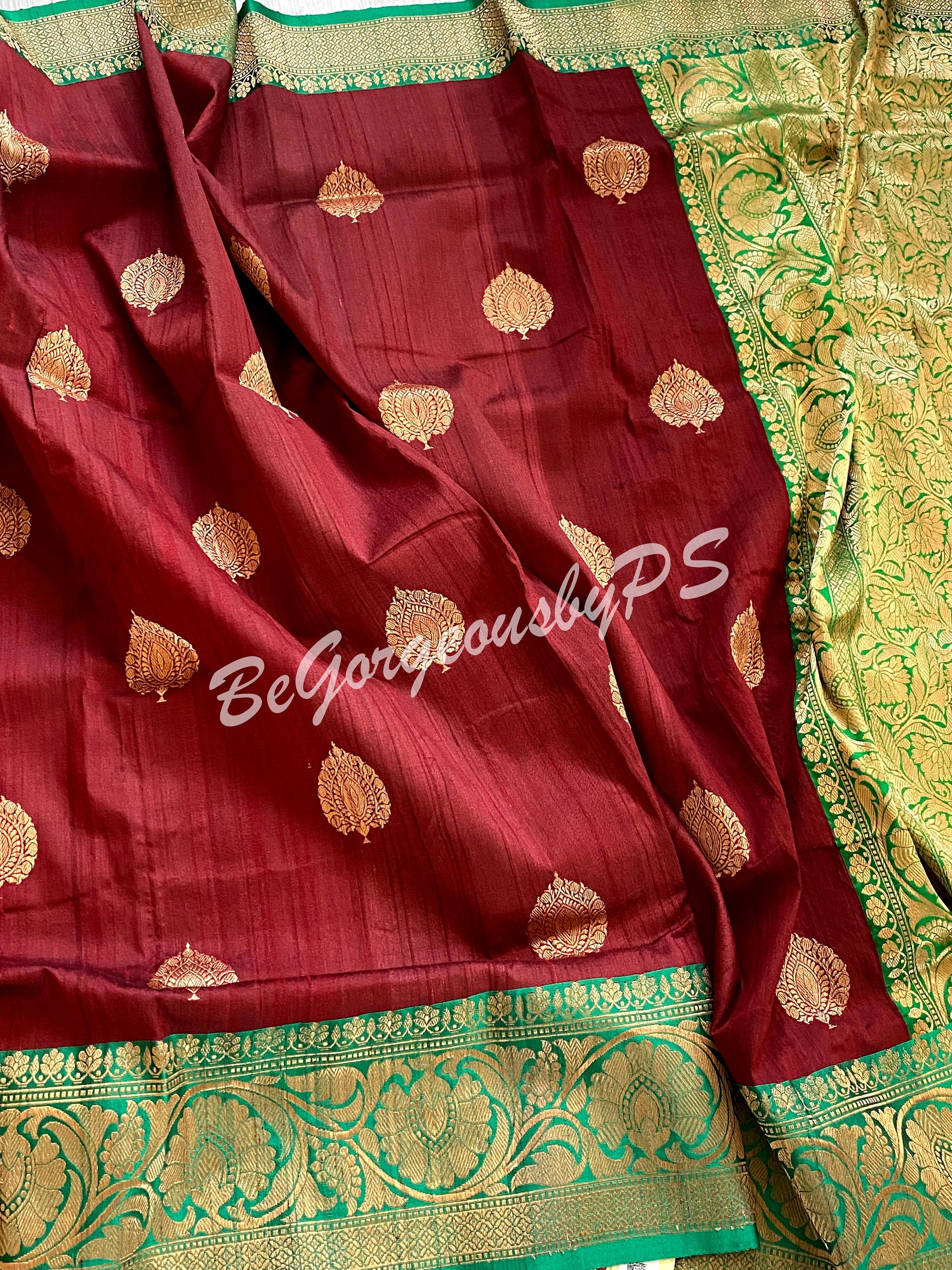 Tussar Banarasi saree