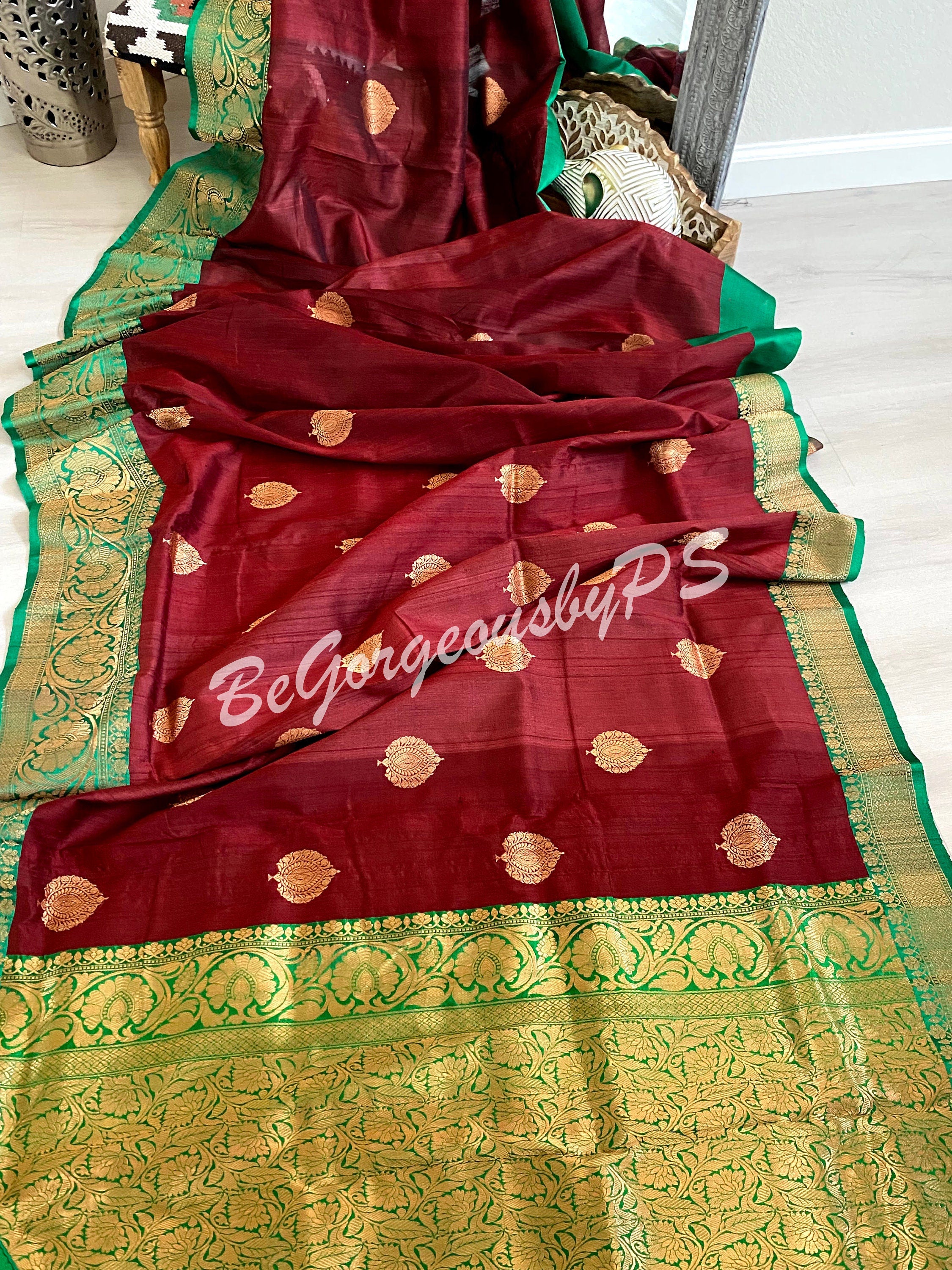 Tussar Banarasi saree