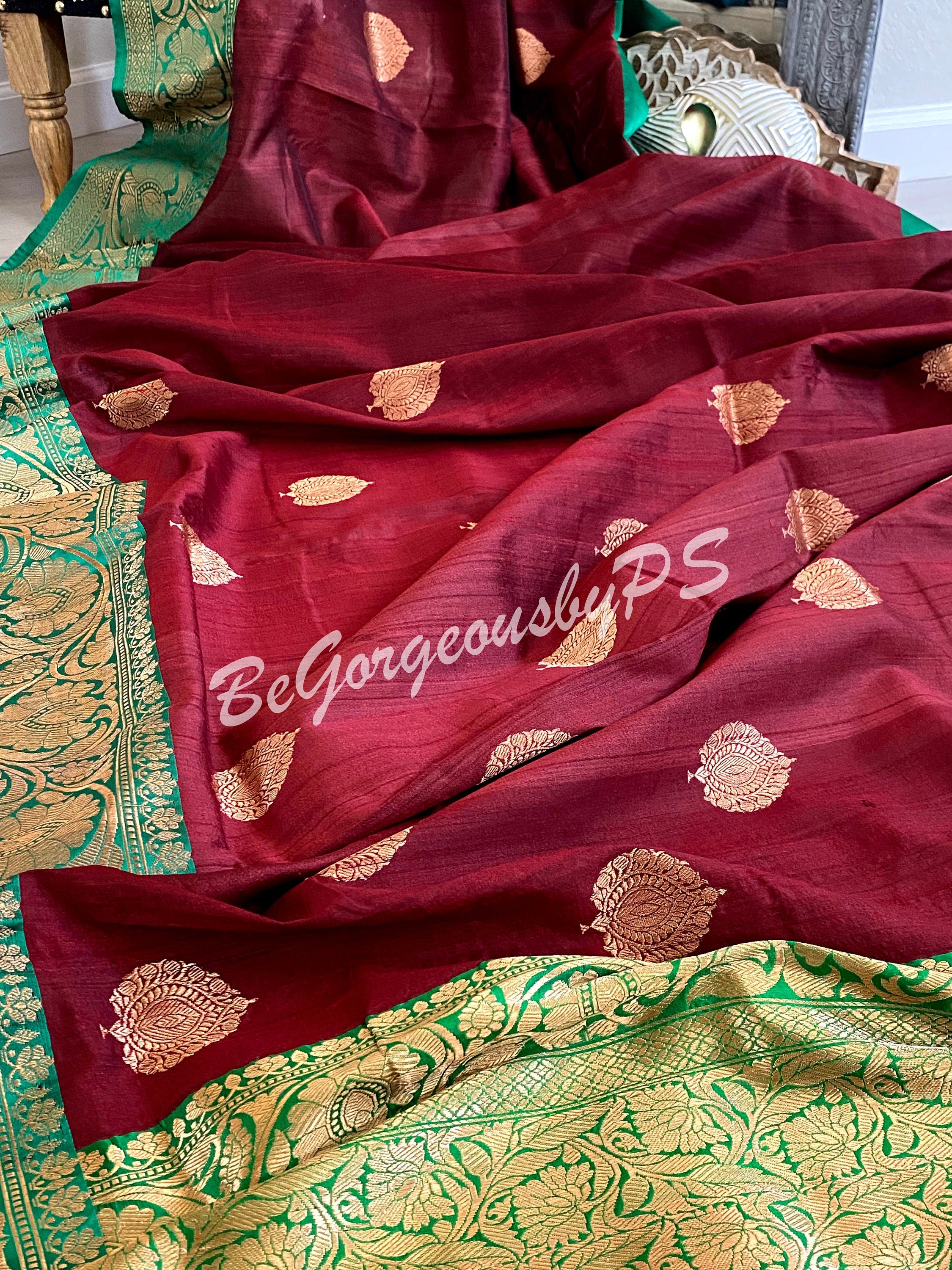 Tussar Banarasi saree