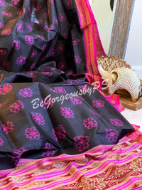 Khandua odisha pure mulberry silk flower motifs