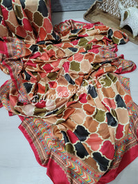 Pure satin digital printed saree sabyasachi inspired